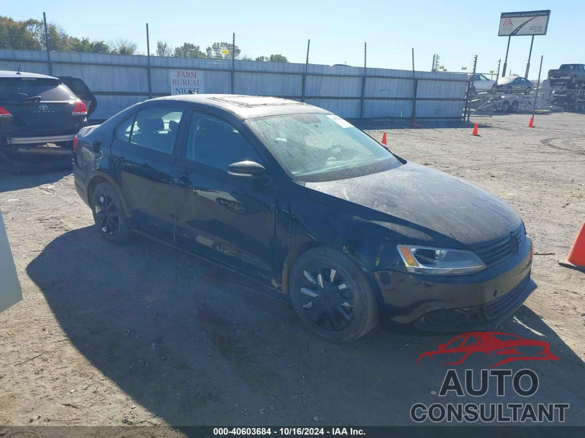 VOLKSWAGEN JETTA 2012 - 3VWDX7AJ1CM389176