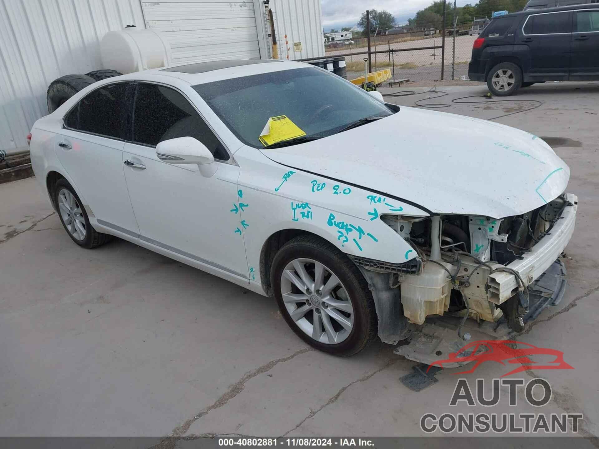 LEXUS ES 350 2012 - JTHBK1EGXC2511429