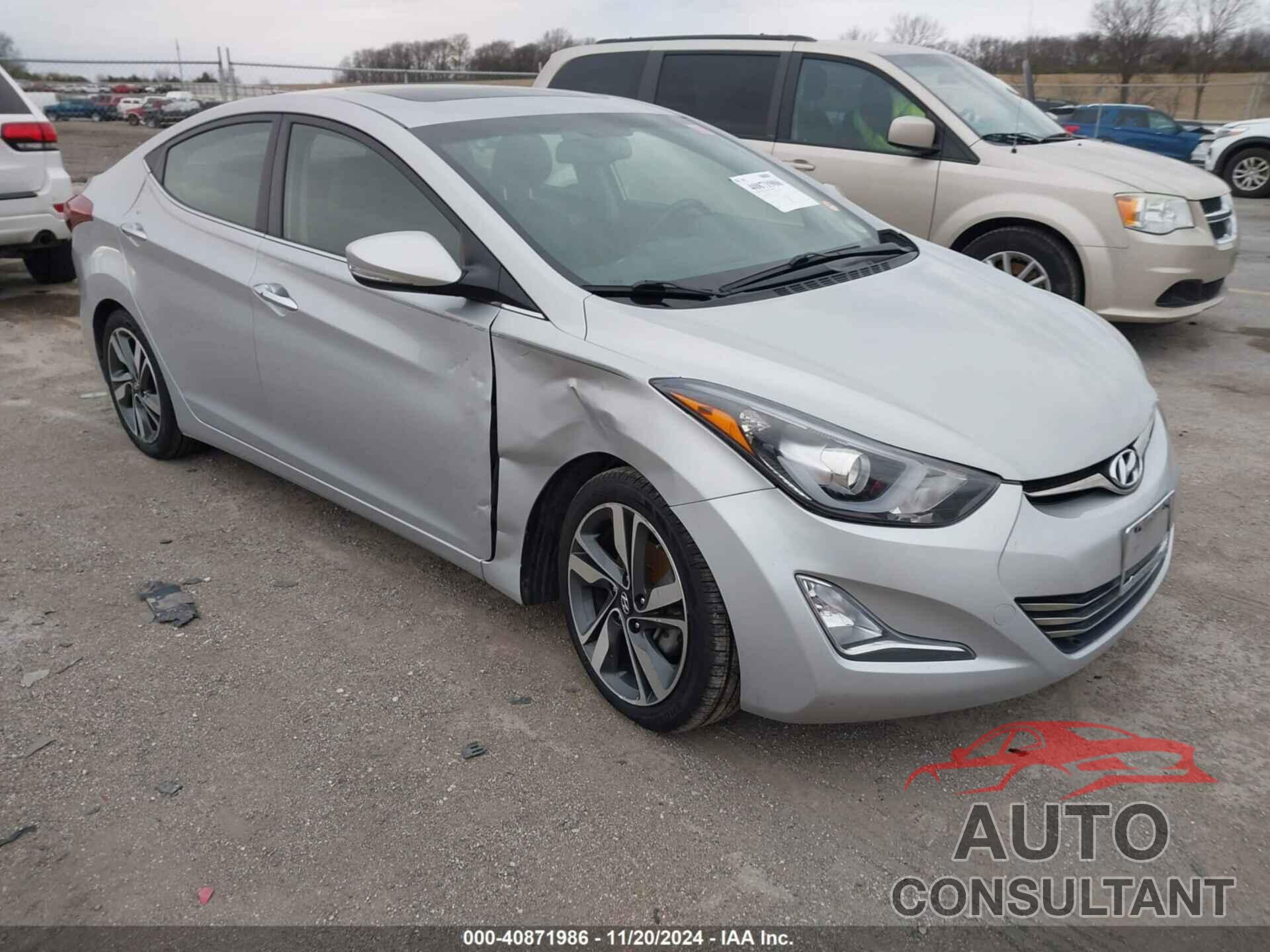 HYUNDAI ELANTRA 2014 - KMHDH4AE6EU142070