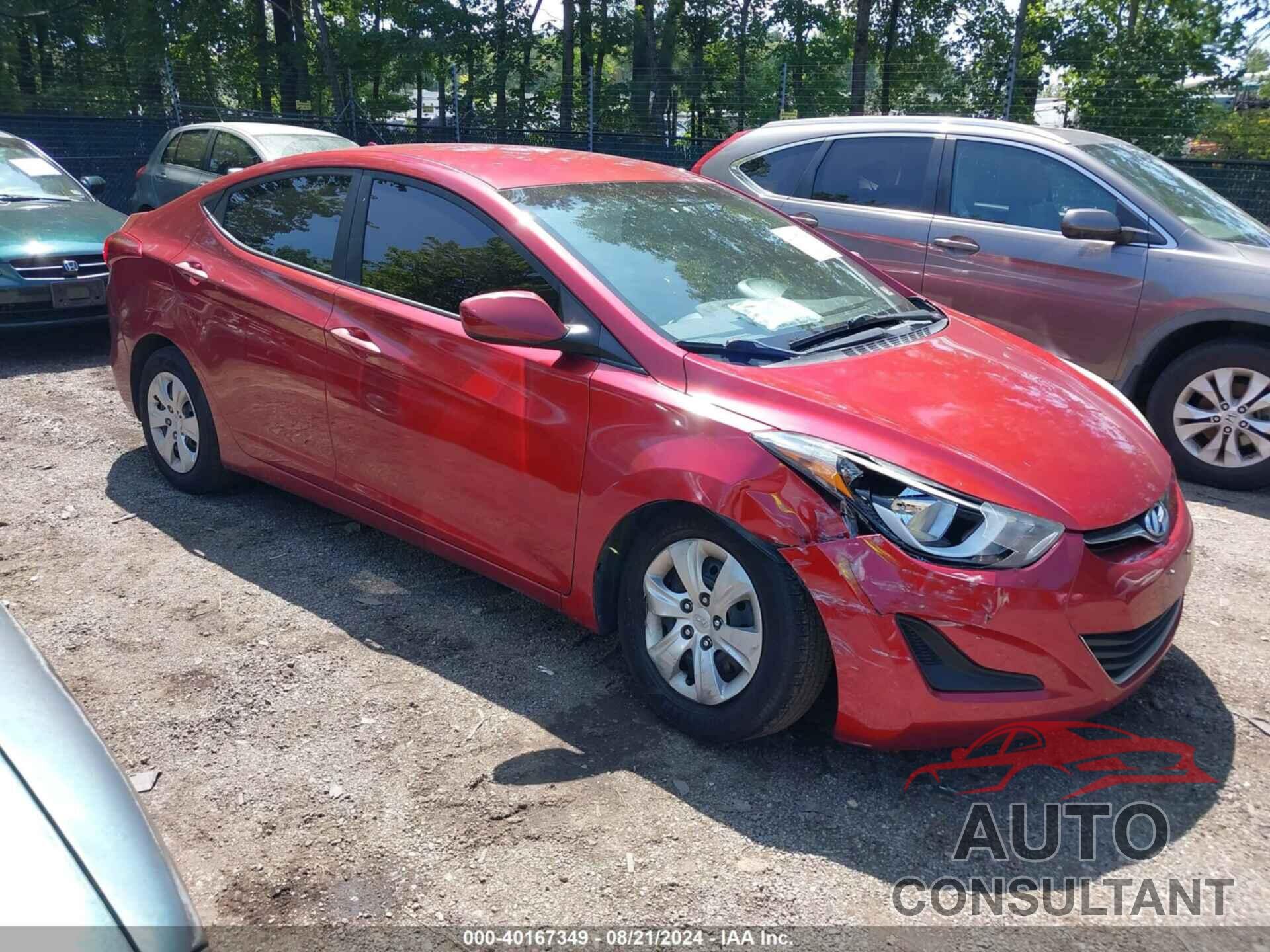 HYUNDAI ELANTRA 2016 - 5NPDH4AEXGH726053