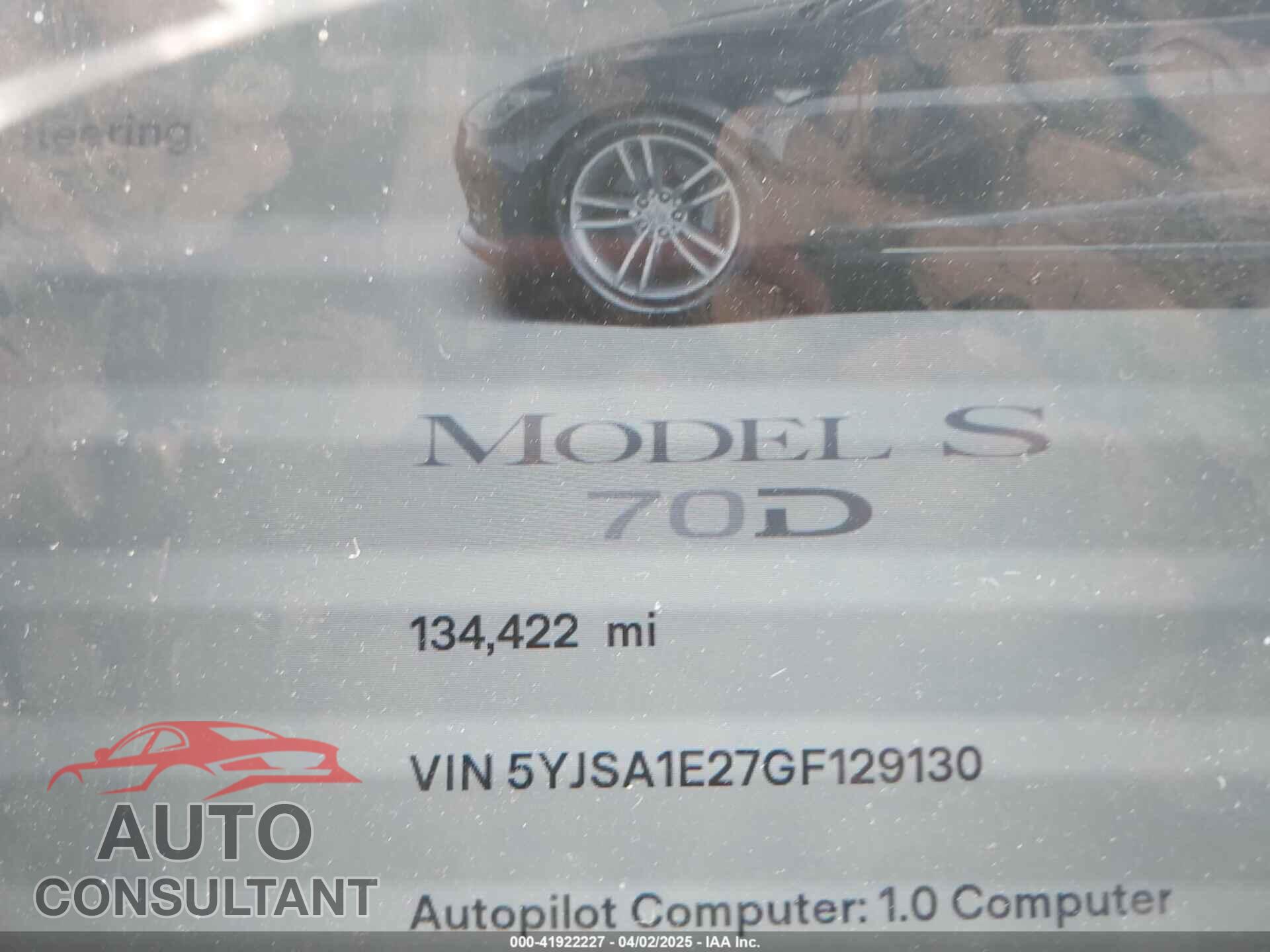 TESLA MODEL S 2016 - 5YJSA1E27GF129130
