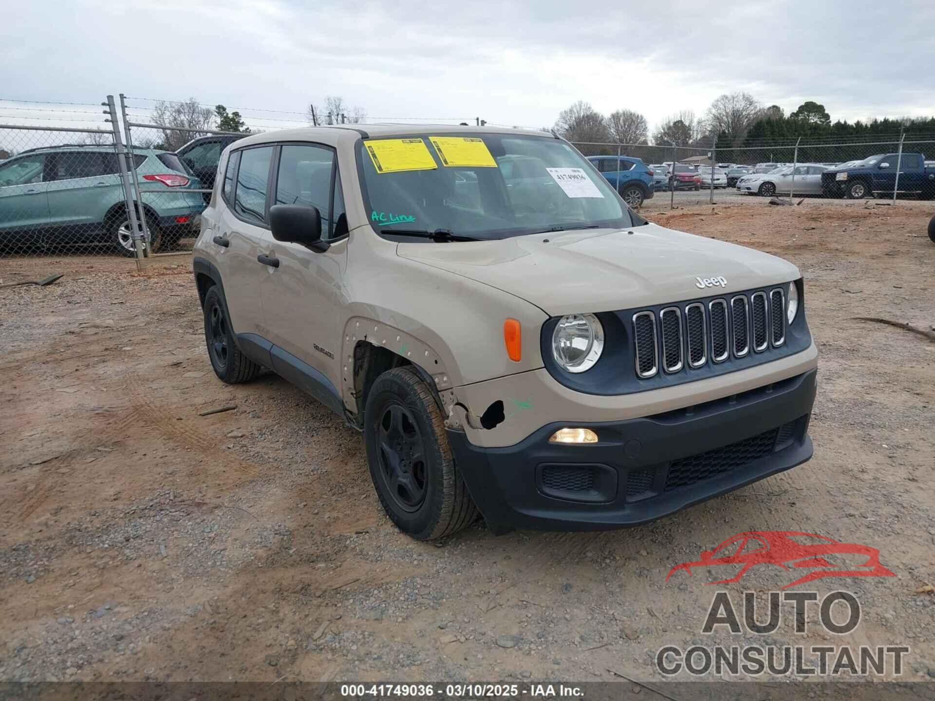 JEEP RENEGADE 2015 - ZACCJAAT8FPC03049
