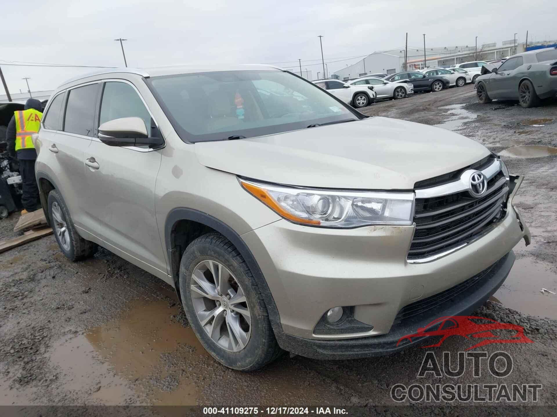 TOYOTA HIGHLANDER 2015 - 5TDJKRFH7FS205823