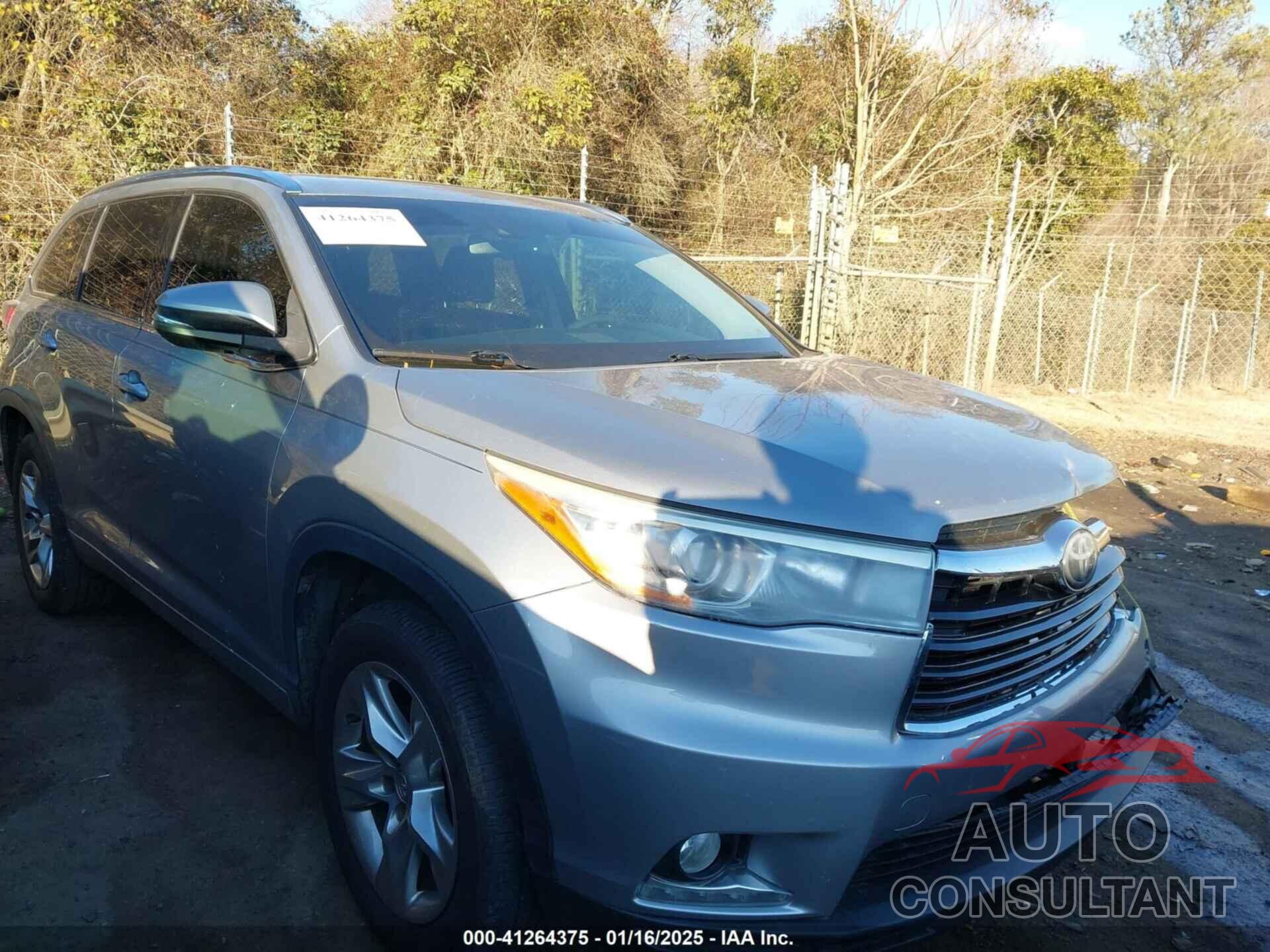 TOYOTA HIGHLANDER 2015 - 5TDYKRFH8FS080474