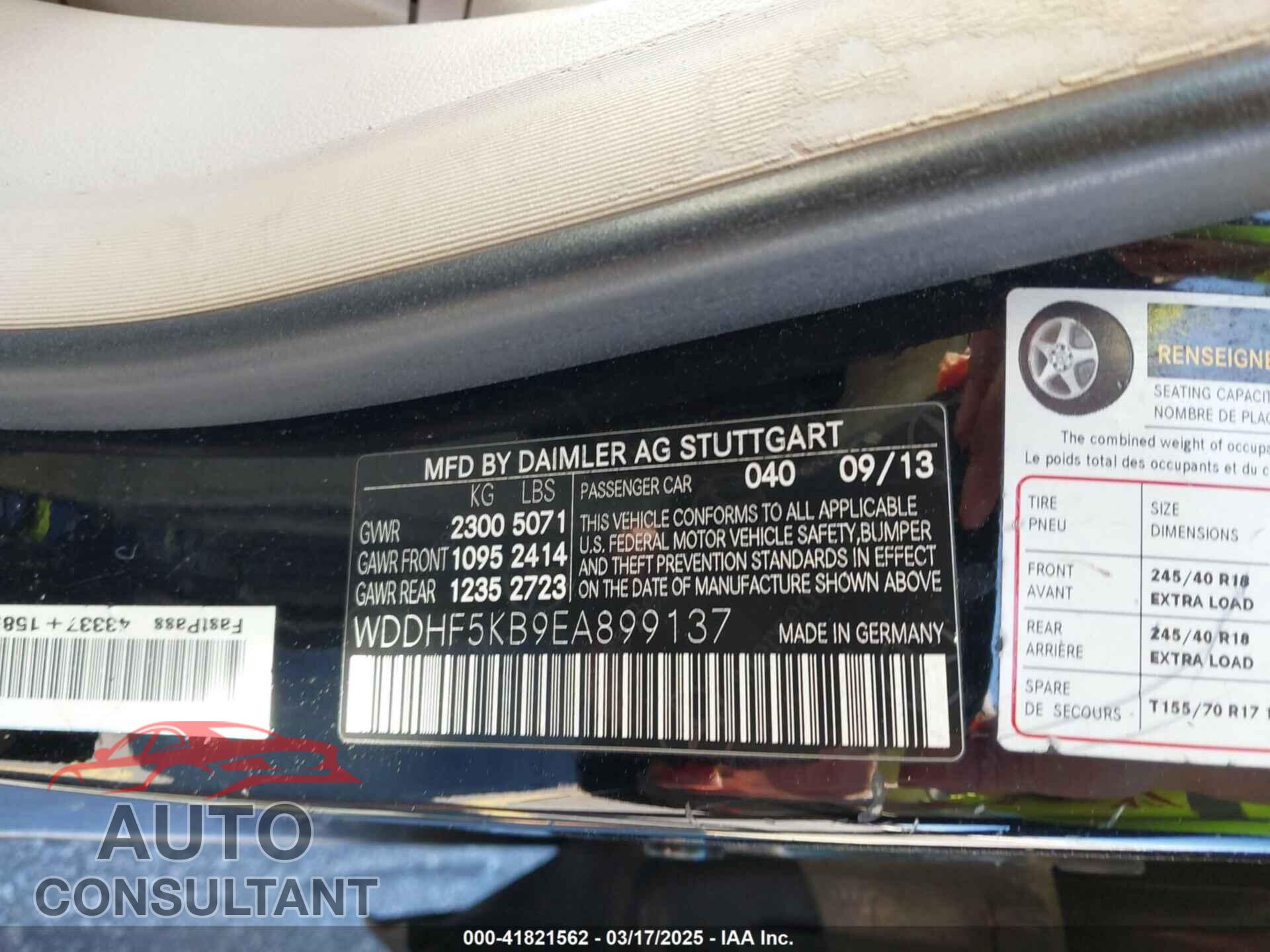 MERCEDES-BENZ E 350 2014 - WDDHF5KB9EA899137