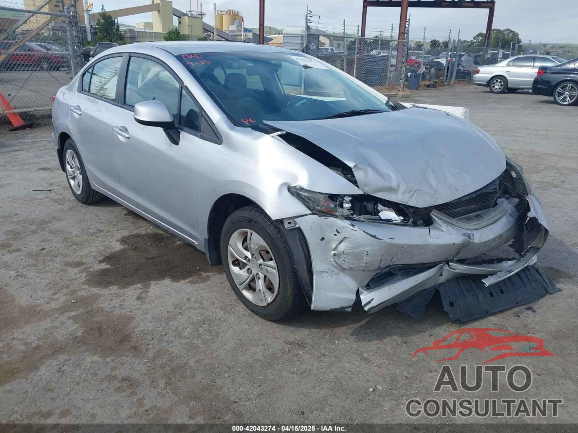 HONDA CIVIC 2013 - 19XFB2F57DE270682