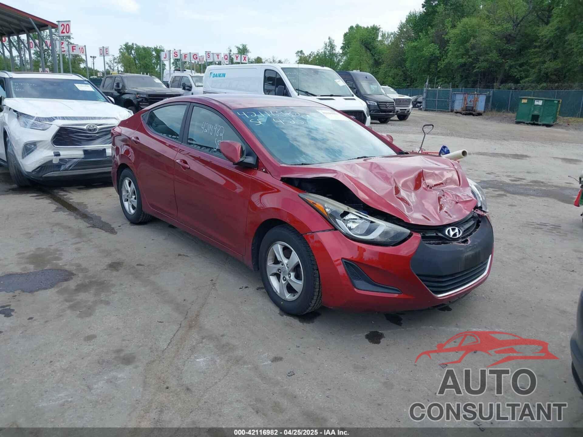 HYUNDAI ELANTRA 2015 - 5NPDH4AEXFH609703