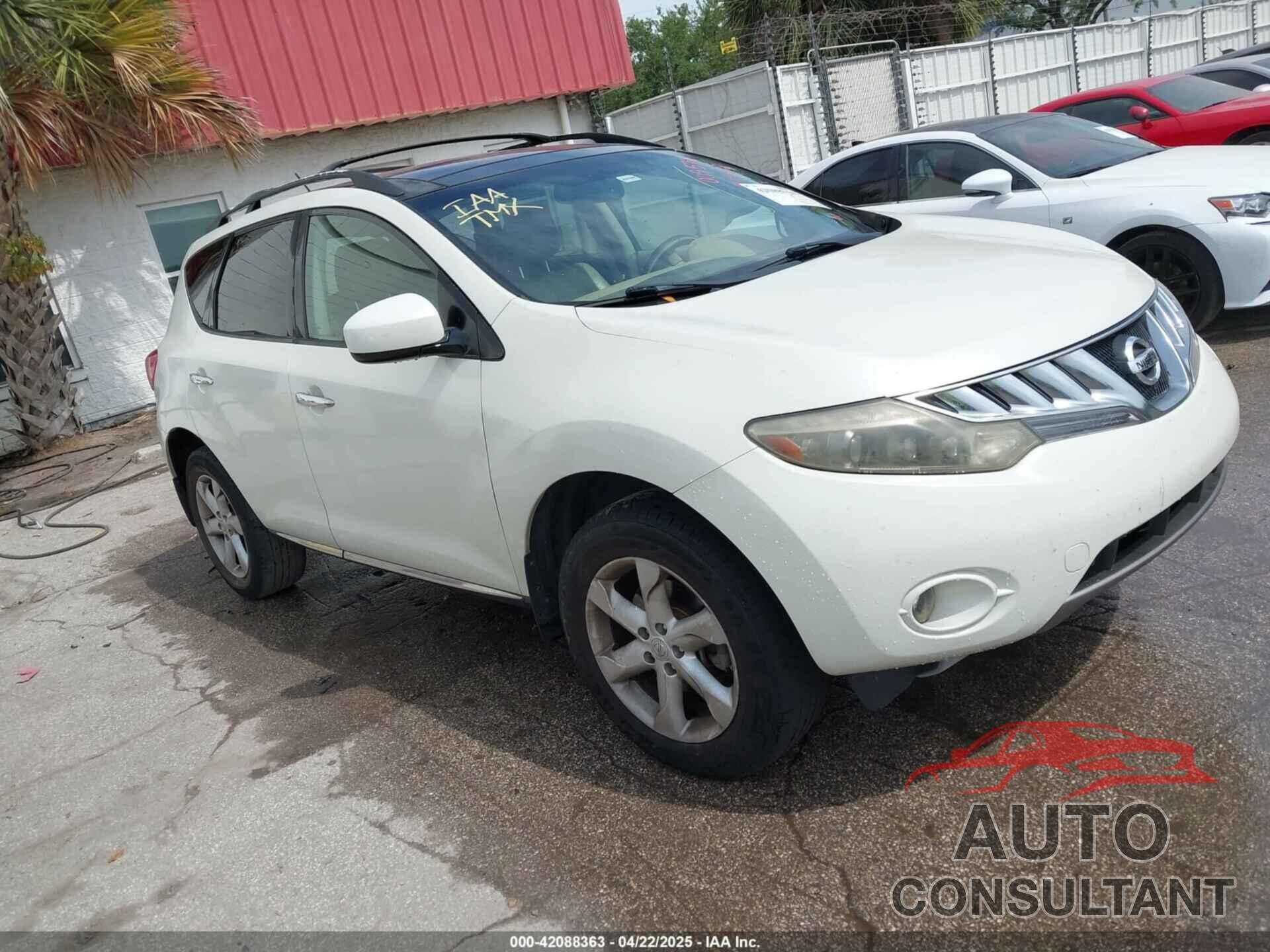 NISSAN MURANO 2010 - JN8AZ1MU9AW009571