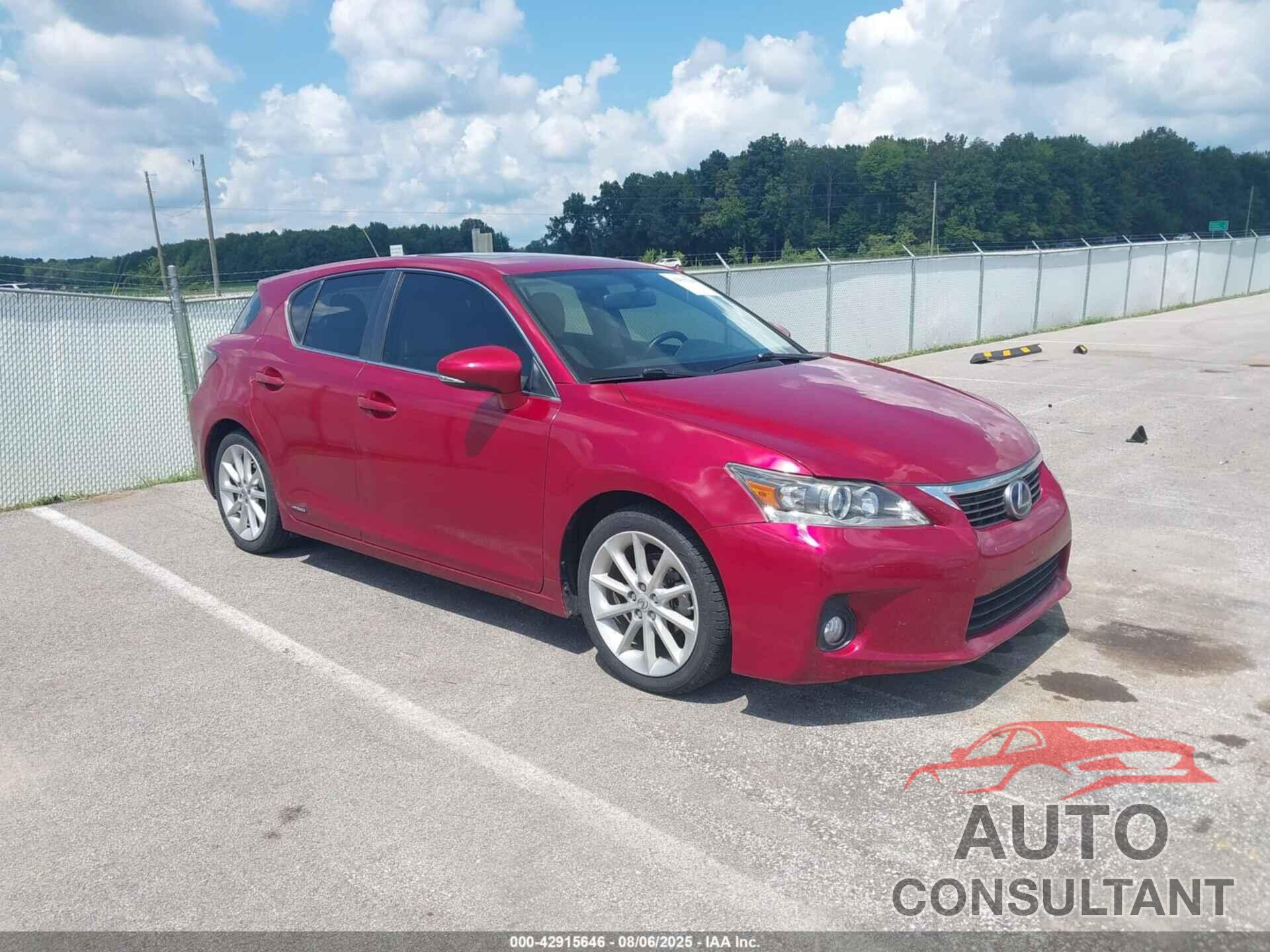 LEXUS CT 200H 2011 - JTHKD5BH0B2028464