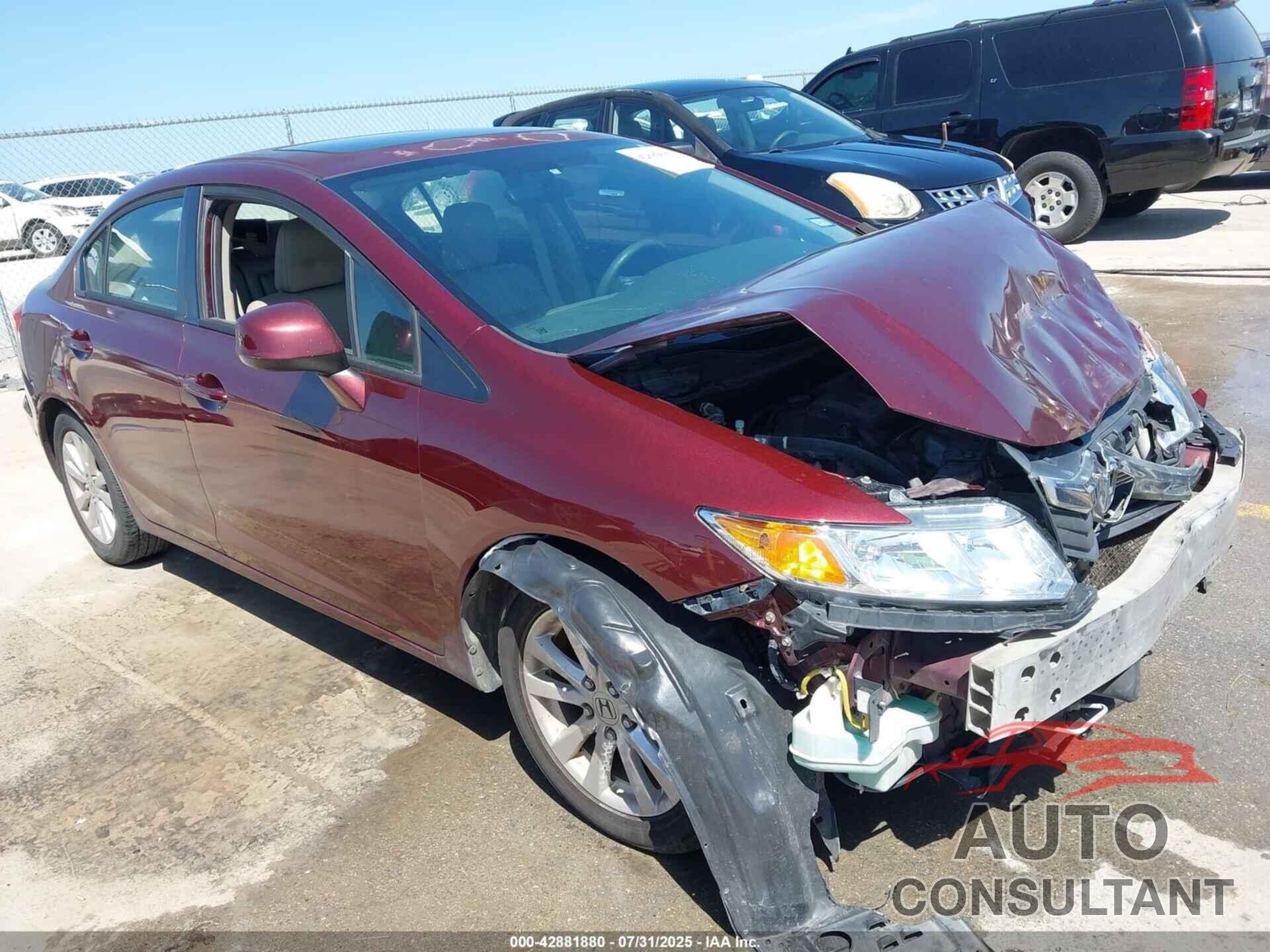 HONDA CIVIC 2012 - 2HGFB2F94CH505496