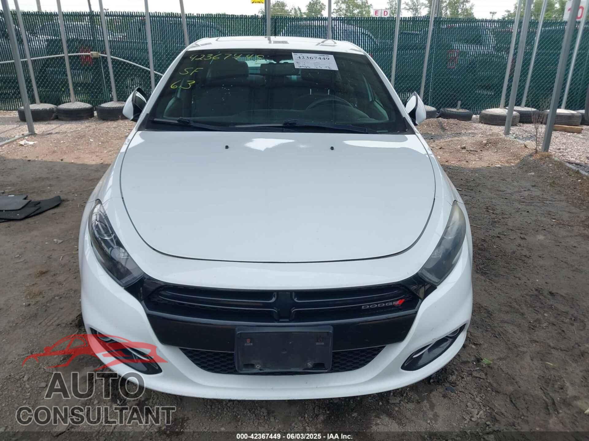 DODGE DART 2014 - 1C3CDFBB2ED909638
