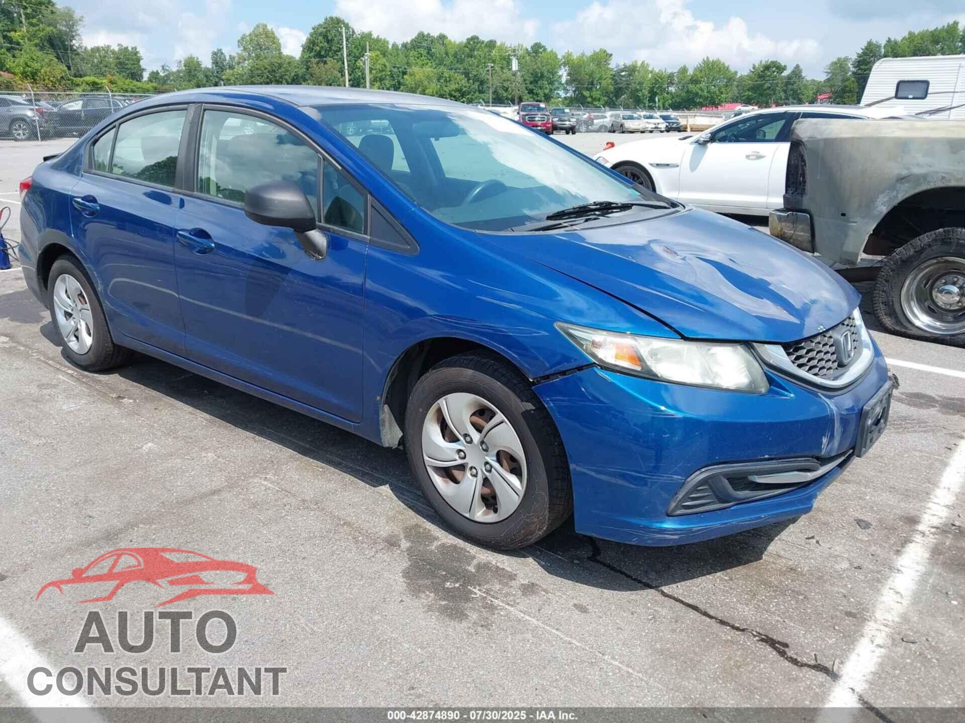 HONDA CIVIC 2013 - 19XFB2F50DE200716