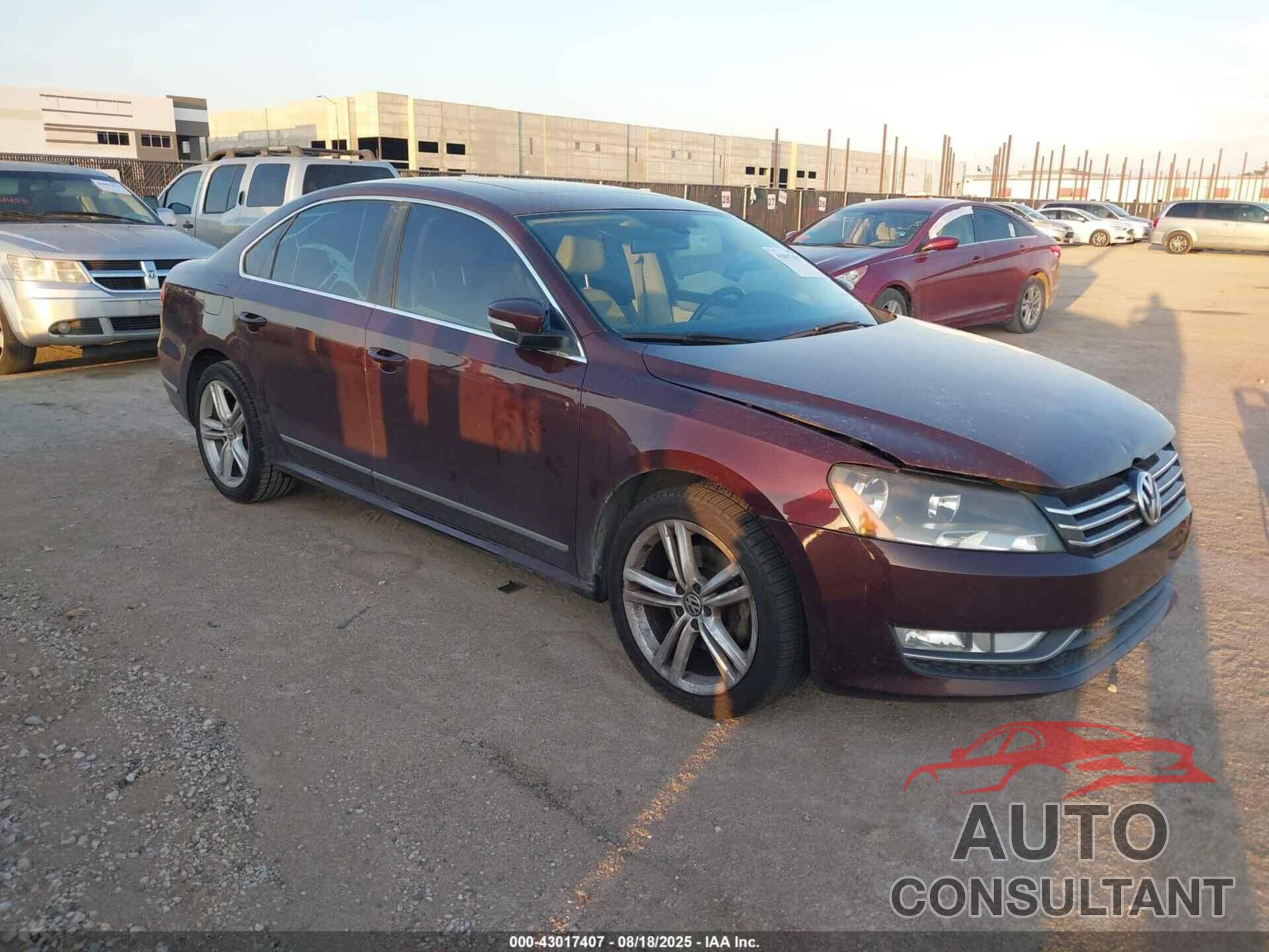VOLKSWAGEN PASSAT 2012 - 1VWBN7A38CC106675