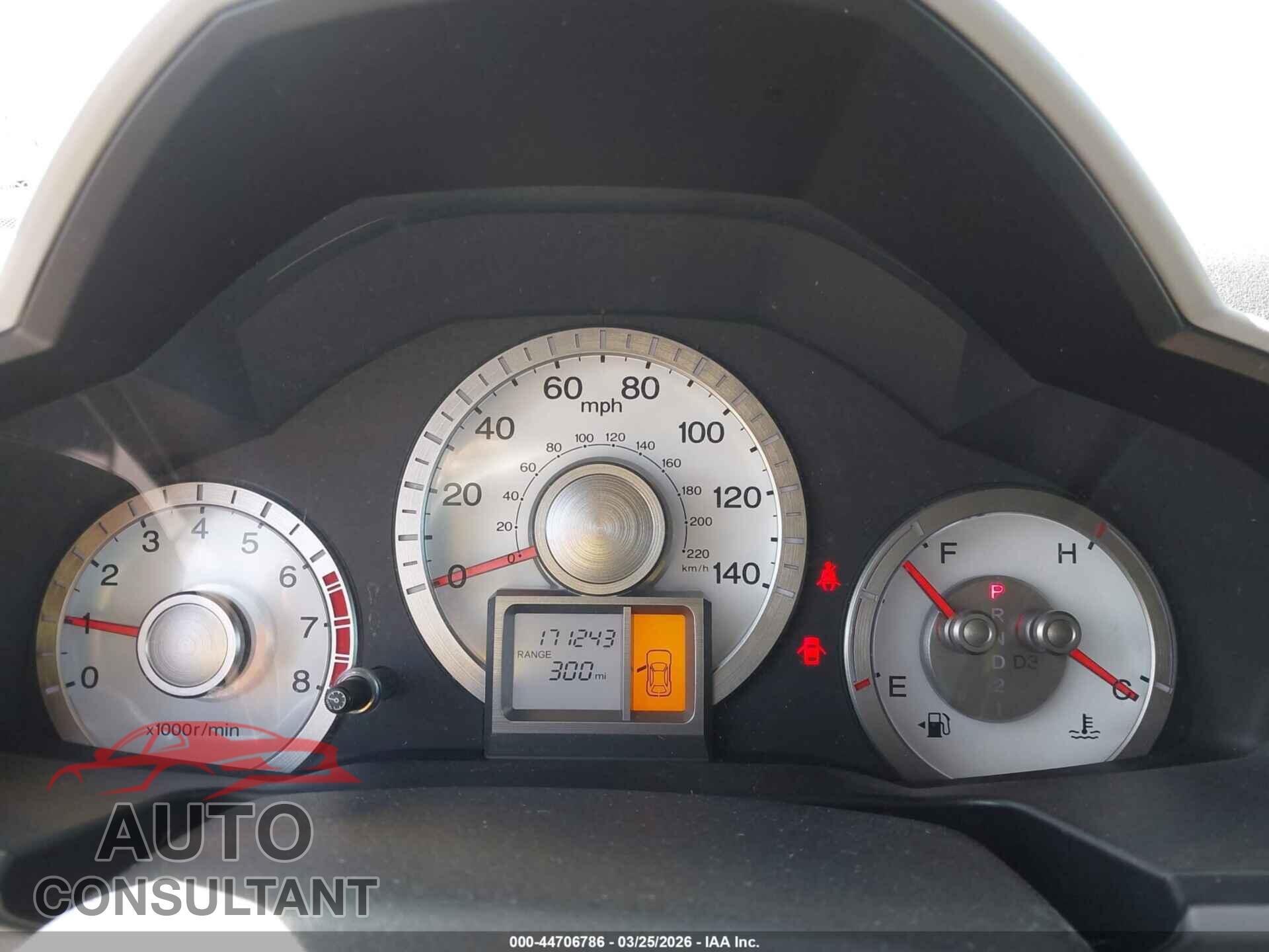 HONDA PILOT 2011 - 5FNYF3H25BB022427