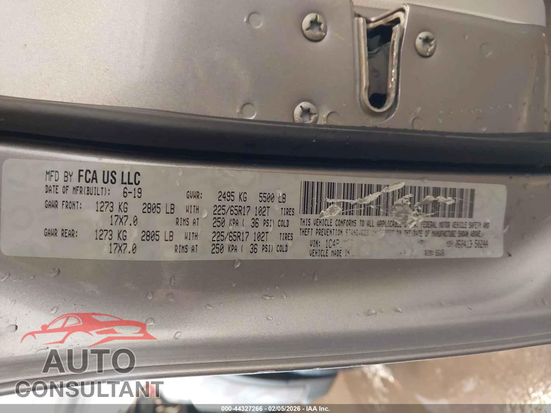JEEP CHEROKEE 2019 - 1C4PJLDB5KD111793