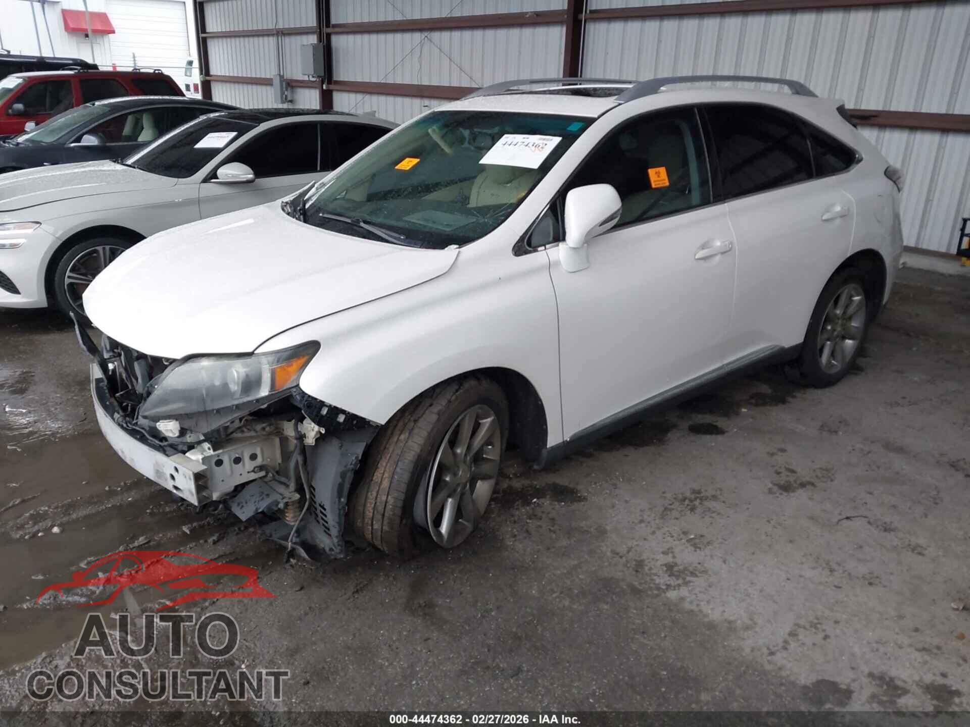 LEXUS RX 350 2012 - 2T2ZK1BA8CC068095