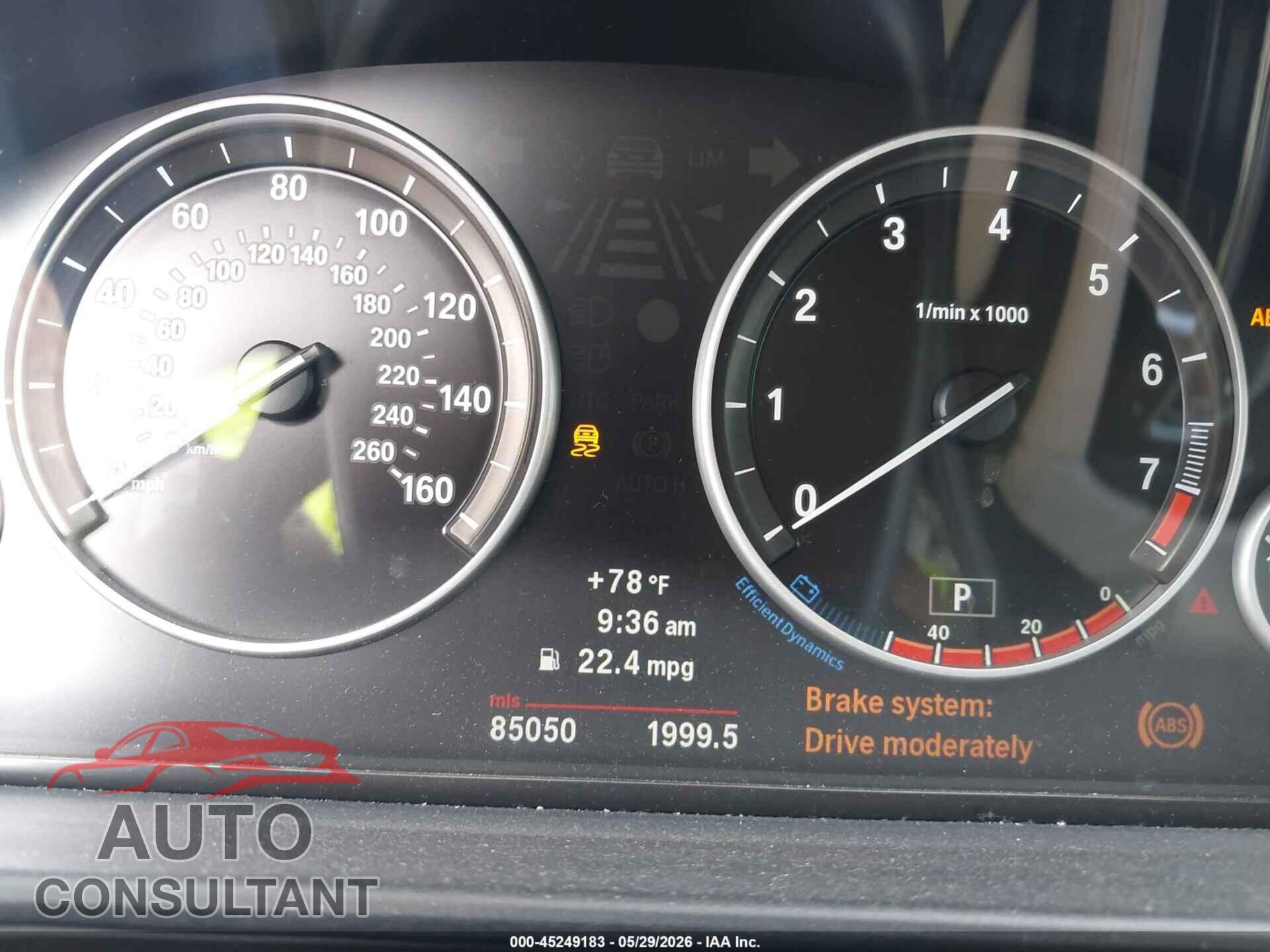BMW 528I 2012 - WBAXG5C54CDY28125