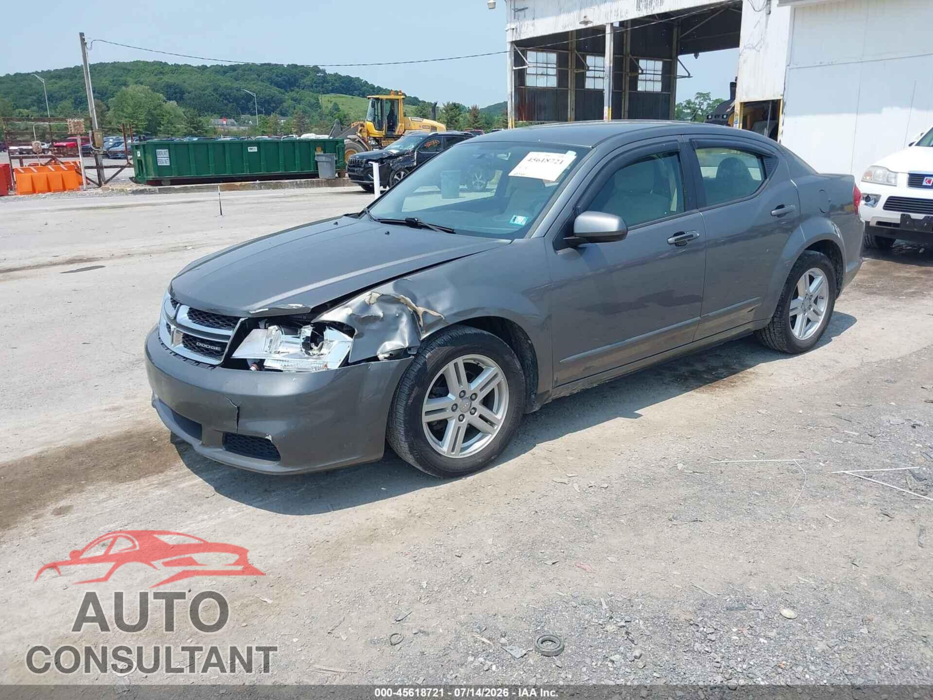 DODGE AVENGER 2012 - 1C3CDZCB0CN182247