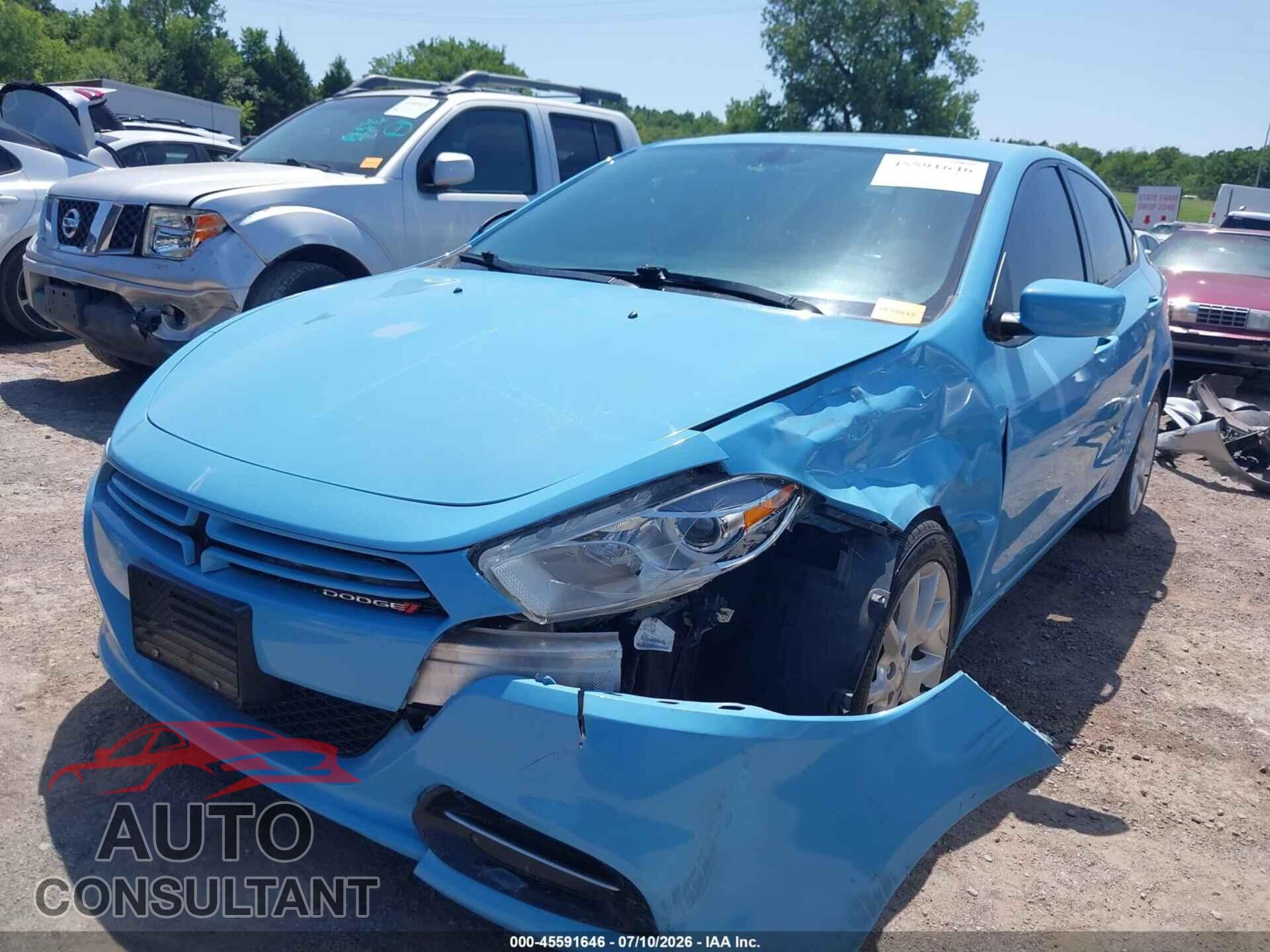 DODGE DART 2013 - 1C3CDFBA0DD214256
