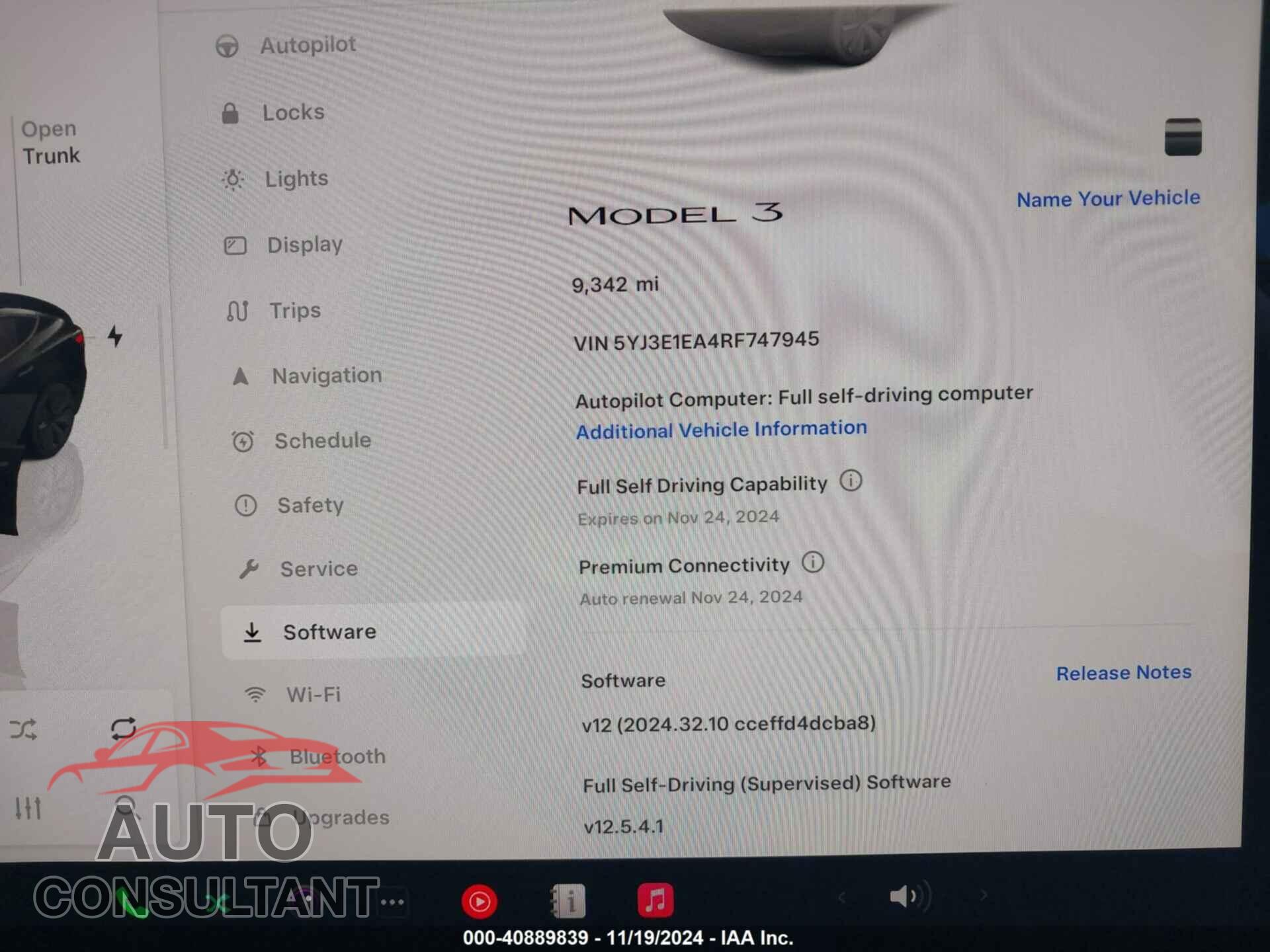 TESLA MODEL 3 2024 - 5YJ3E1EA4RF747945