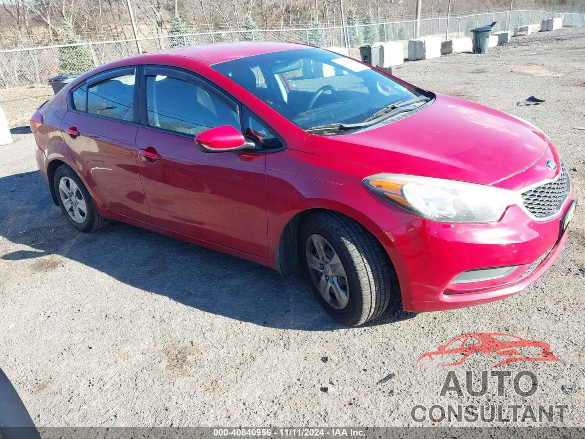 KIA FORTE 2016 - KNAFK4A62G5600947