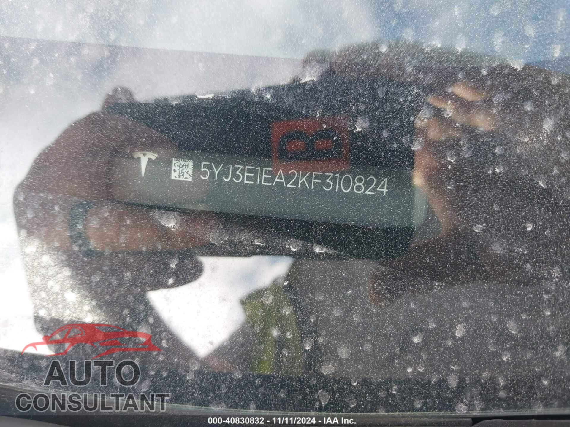 TESLA MODEL 3 2019 - 5YJ3E1EA2KF310824