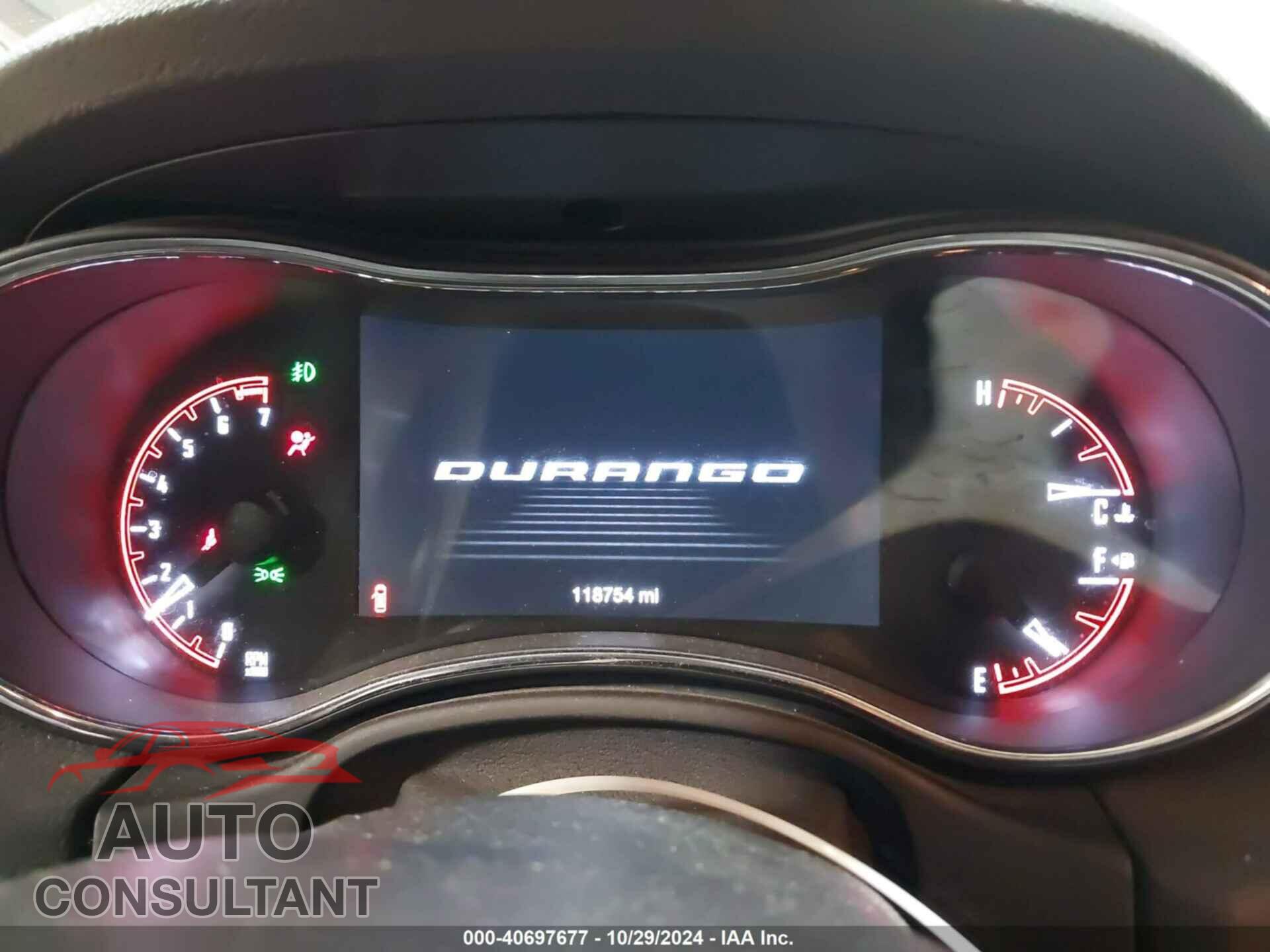 DODGE DURANGO 2018 - 1C4RDJAG9JC324352