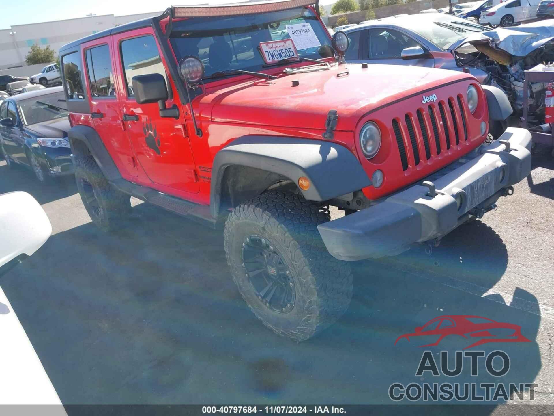 JEEP WRANGLER UNLIMITED 2016 - 1C4BJWDG8GL259165