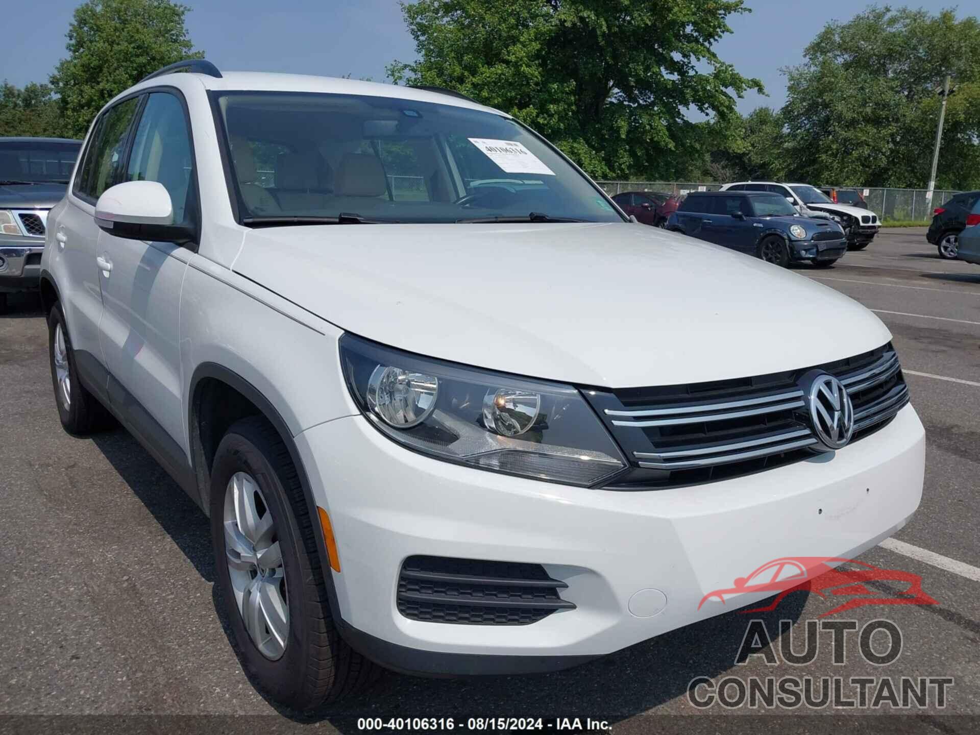 VOLKSWAGEN TIGUAN 2017 - WVGBV7AXXHW510231