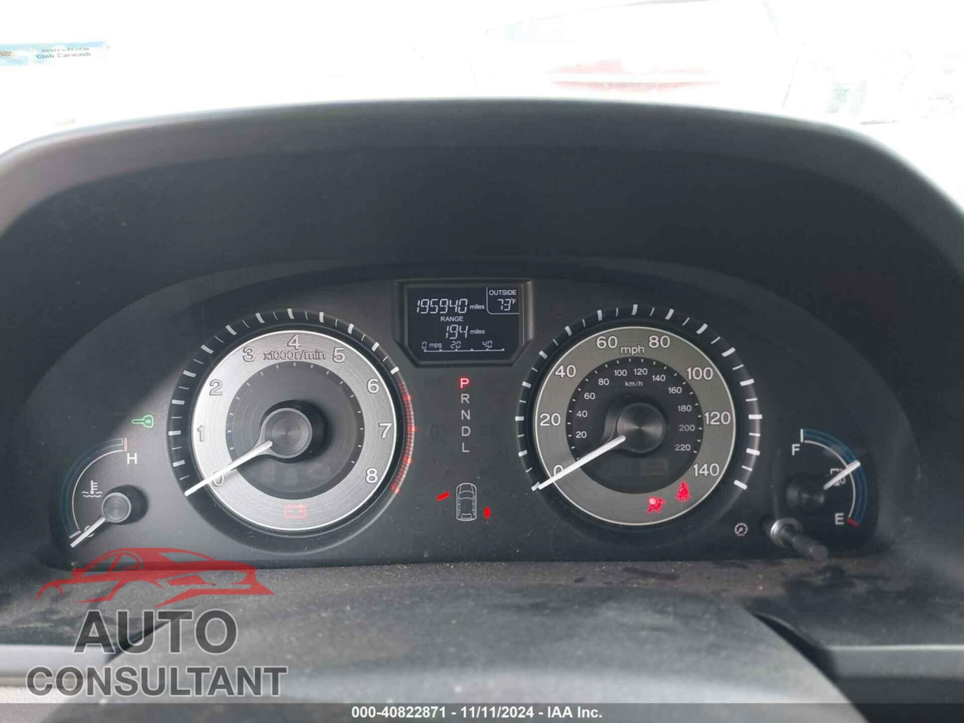 HONDA ODYSSEY 2012 - 5FNRL5H49CB109727