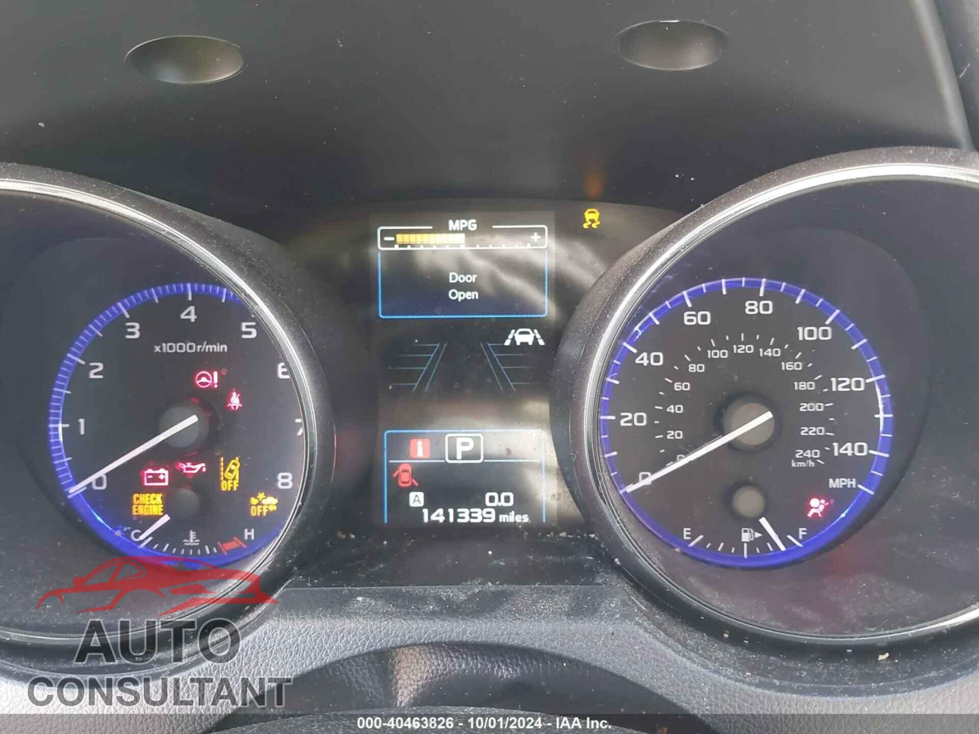 SUBARU OUTBACK 2019 - 4S4BSAFC8K3272870