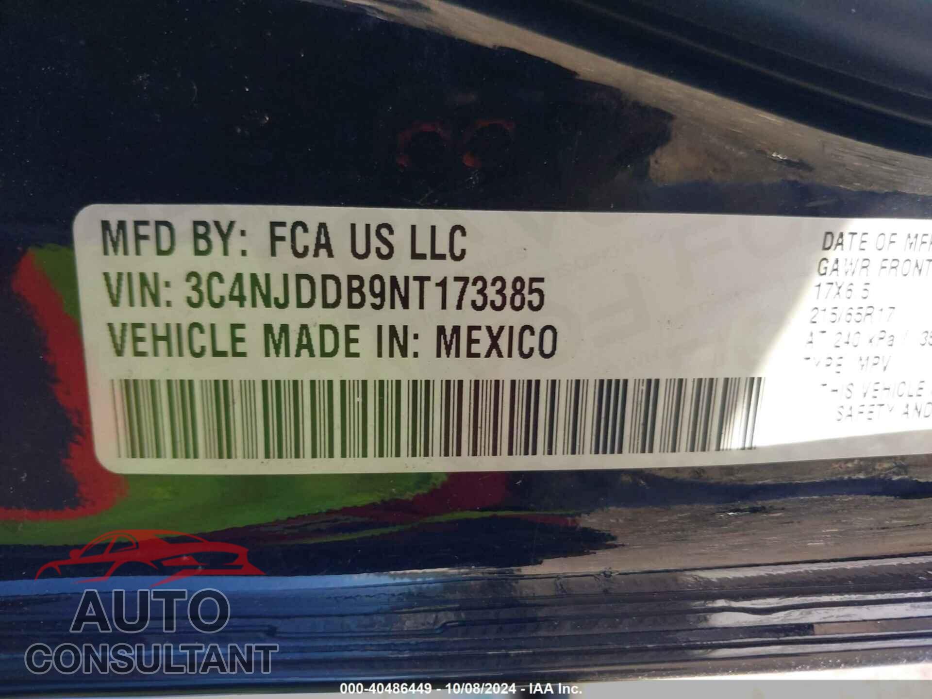 JEEP COMPASS 2022 - 3C4NJDDB9NT173385