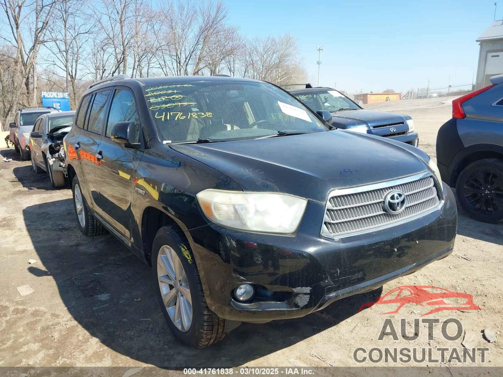 TOYOTA HIGHLANDER HYBRID 2009 - JTEEW44A792030933