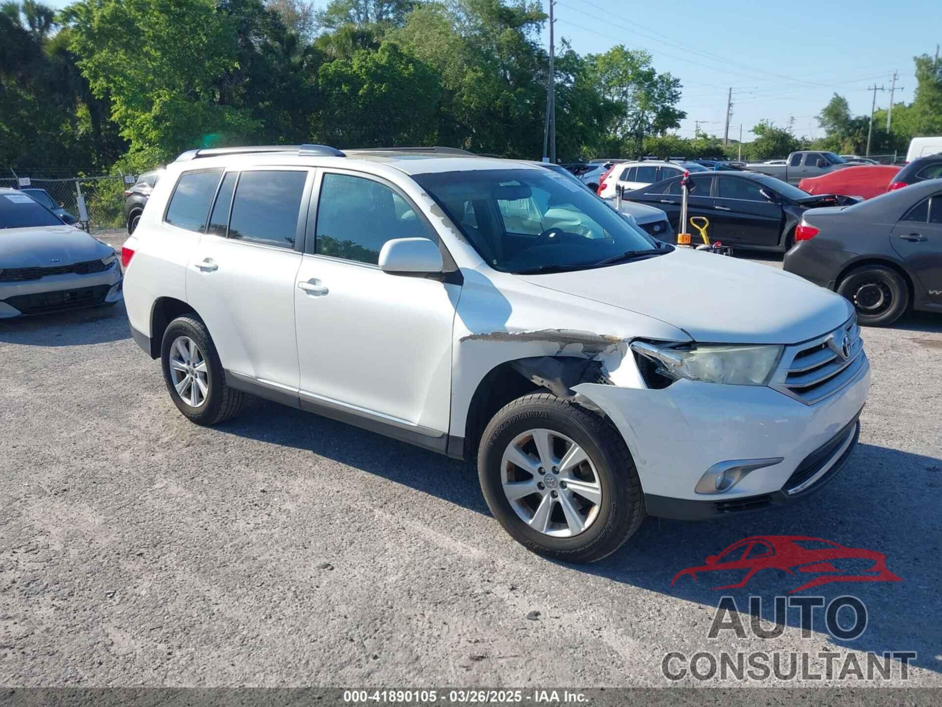 TOYOTA HIGHLANDER 2013 - 5TDZK3EH2DS098534