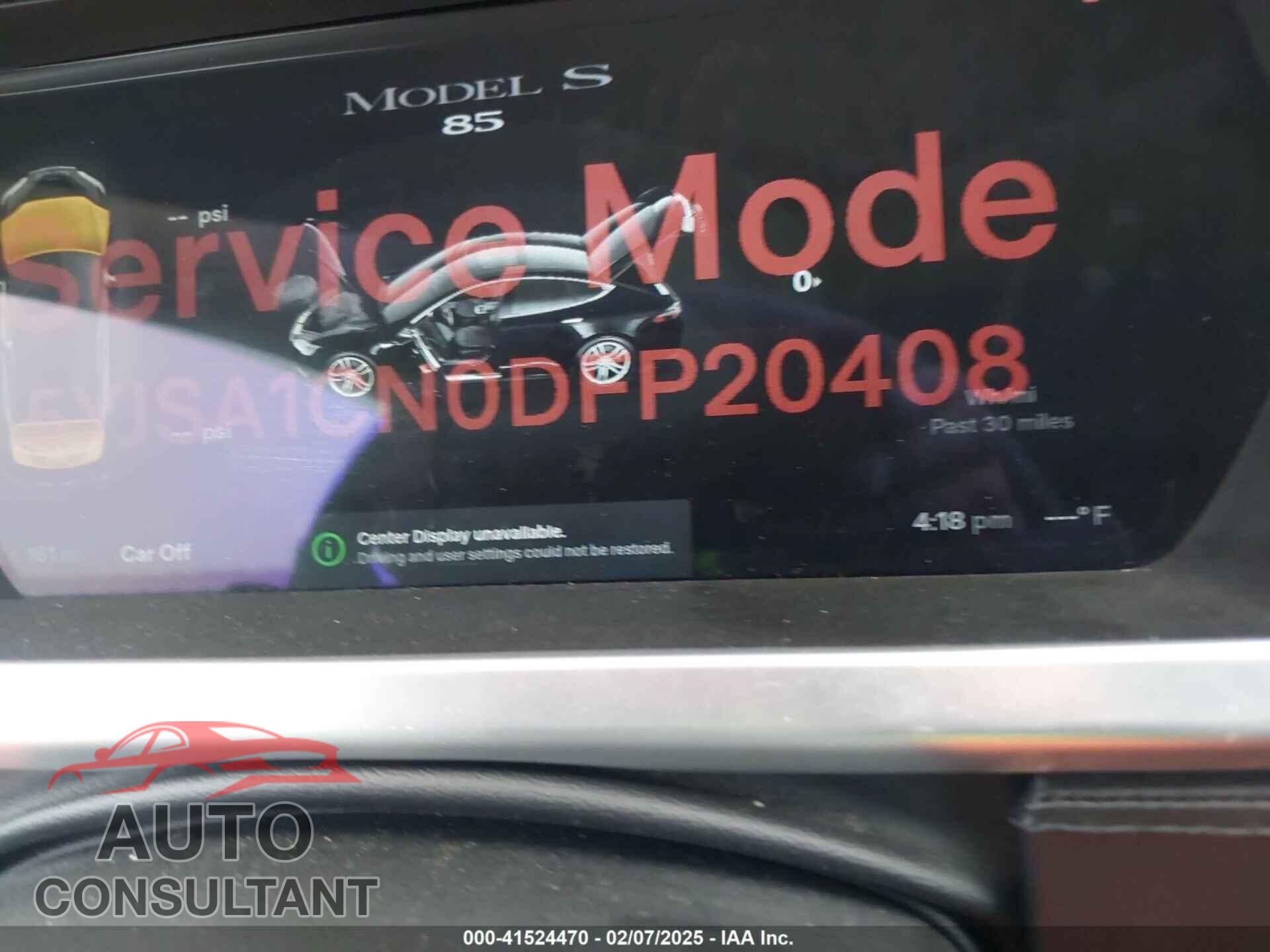 TESLA MODEL S 2013 - 5YJSA1CN0DFP20408