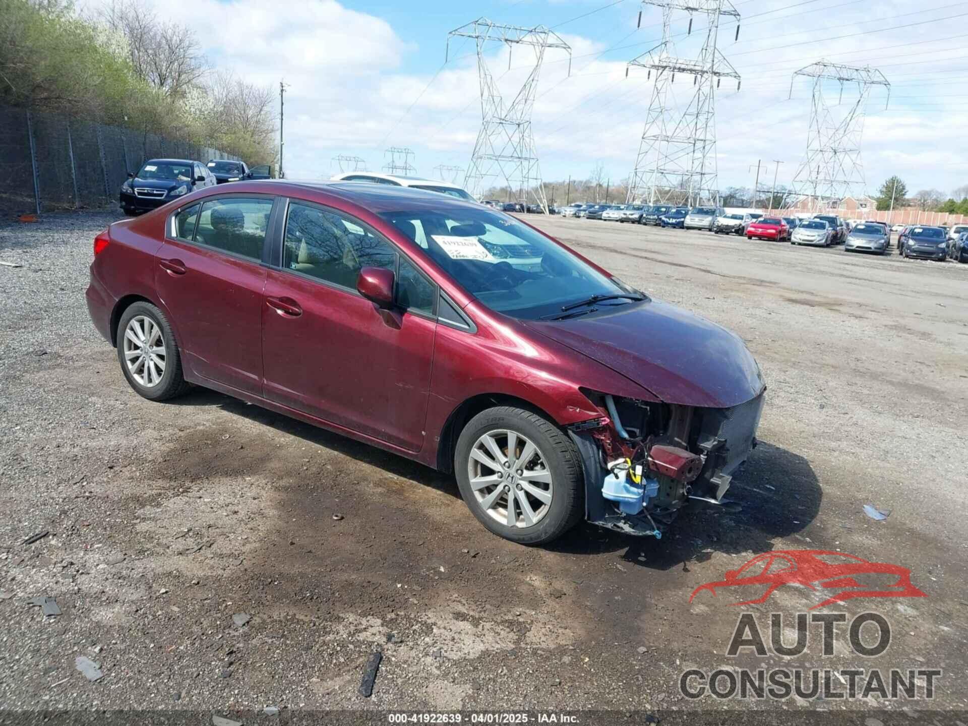 HONDA CIVIC 2012 - 19XFB2F9XCE364685