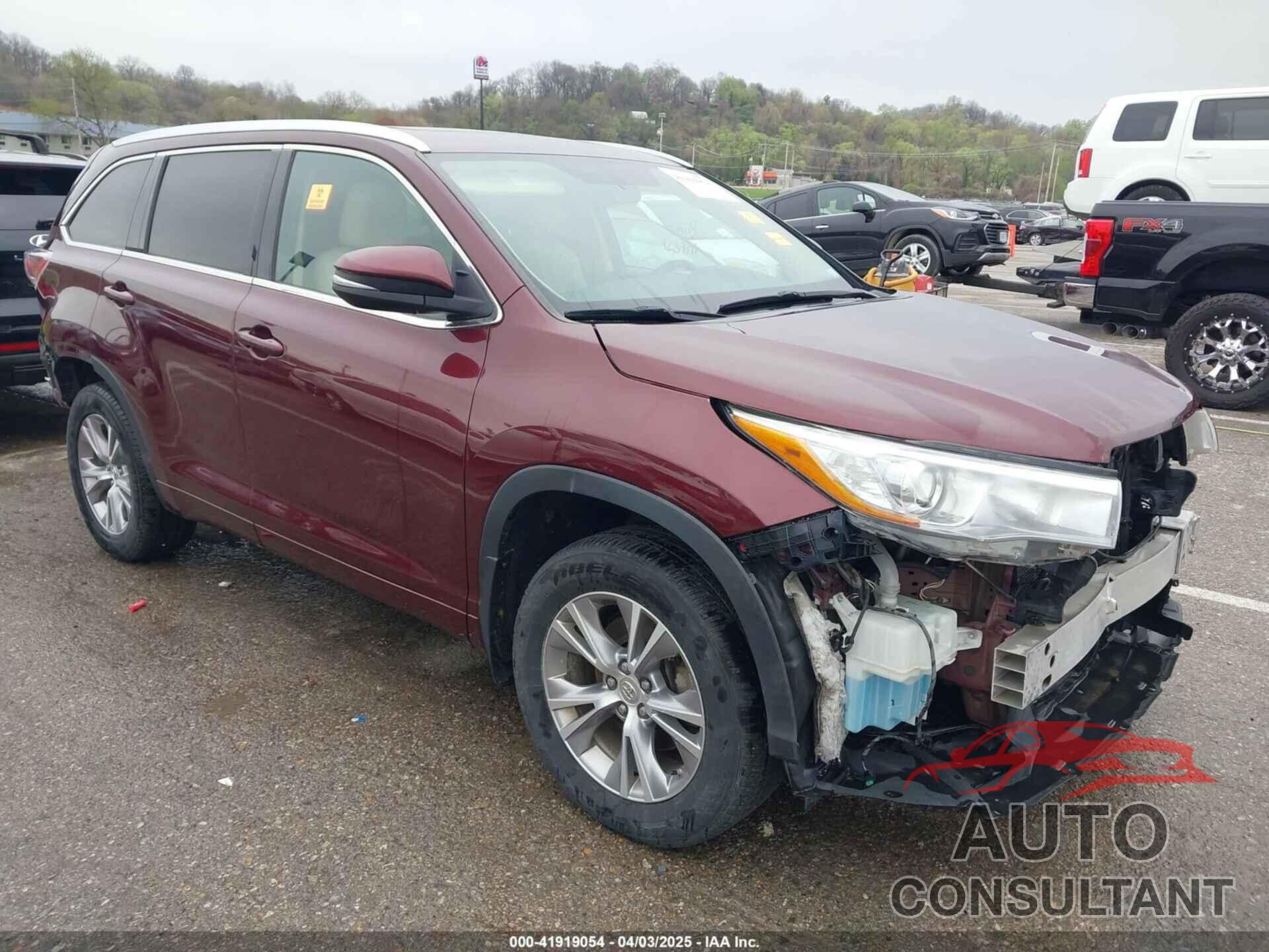TOYOTA HIGHLANDER 2015 - 5TDJKRFH8FS199191