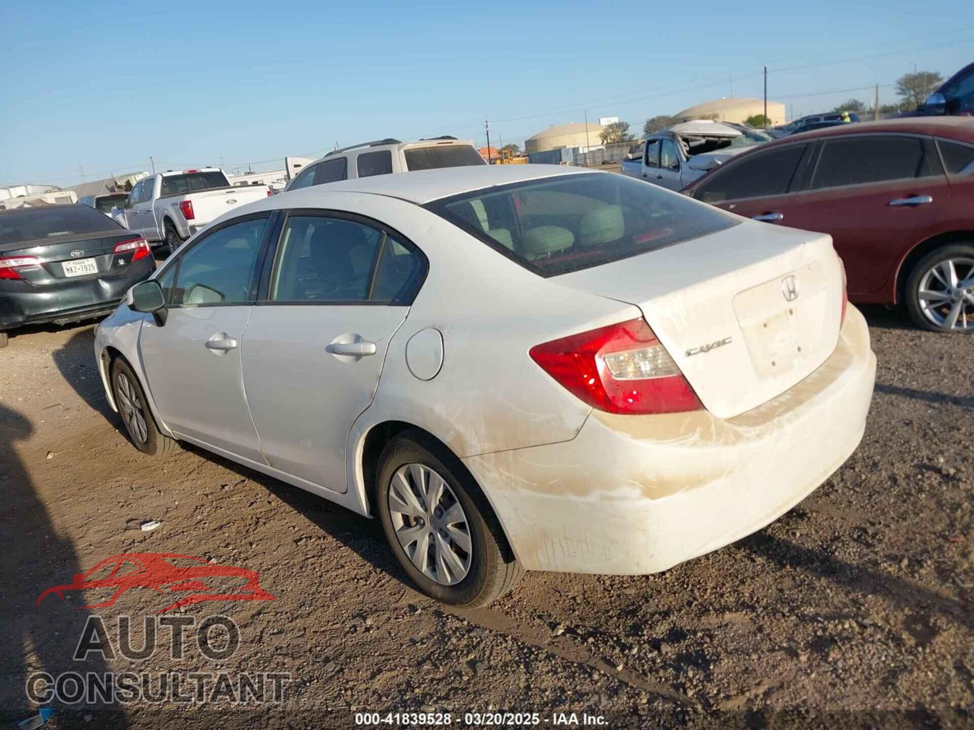 HONDA CIVIC 2012 - 19XFB2F54CE054609