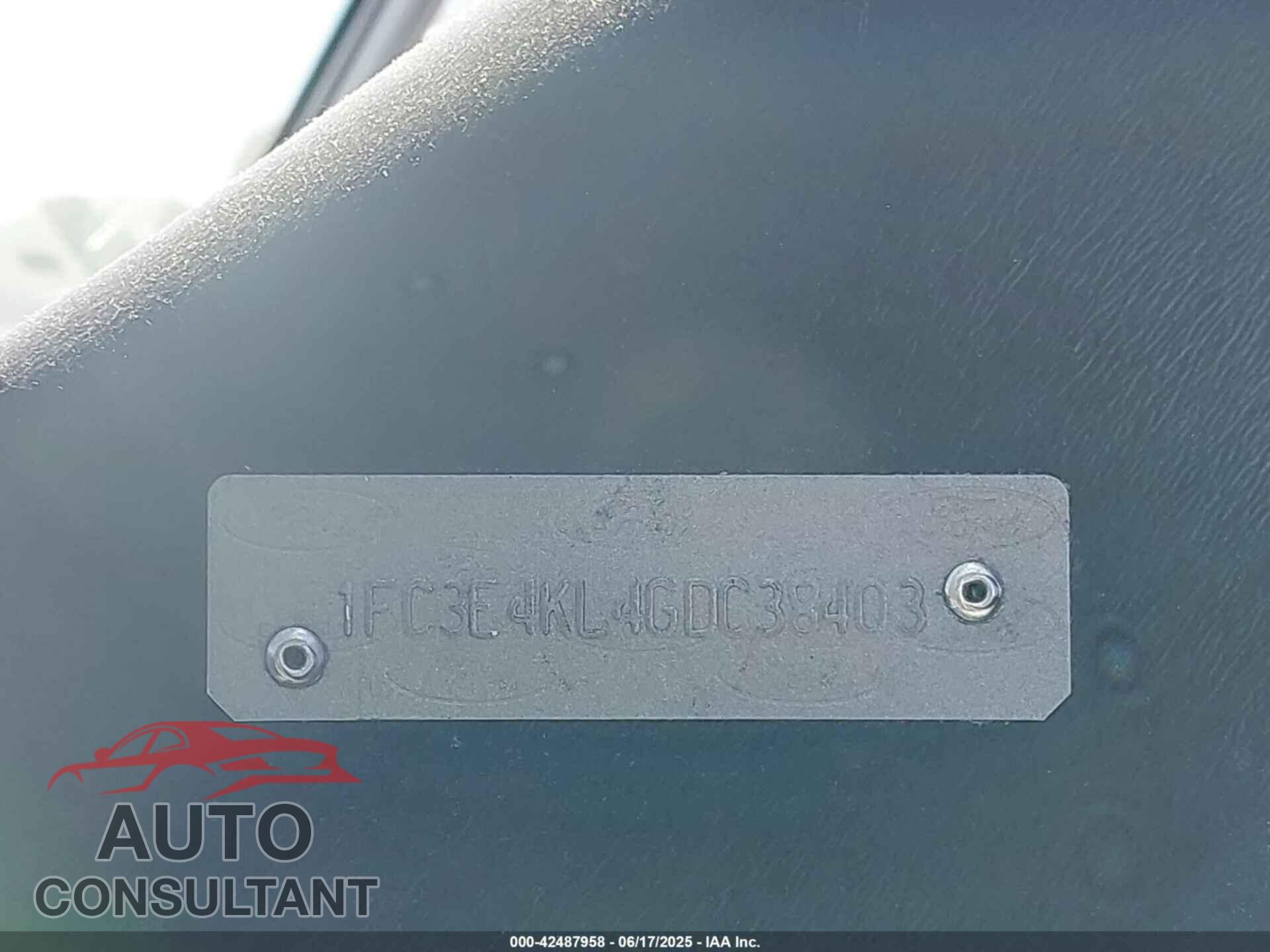 FORD E-450 STRIPPED 2016 - 1FC3E4KL4GDC38403