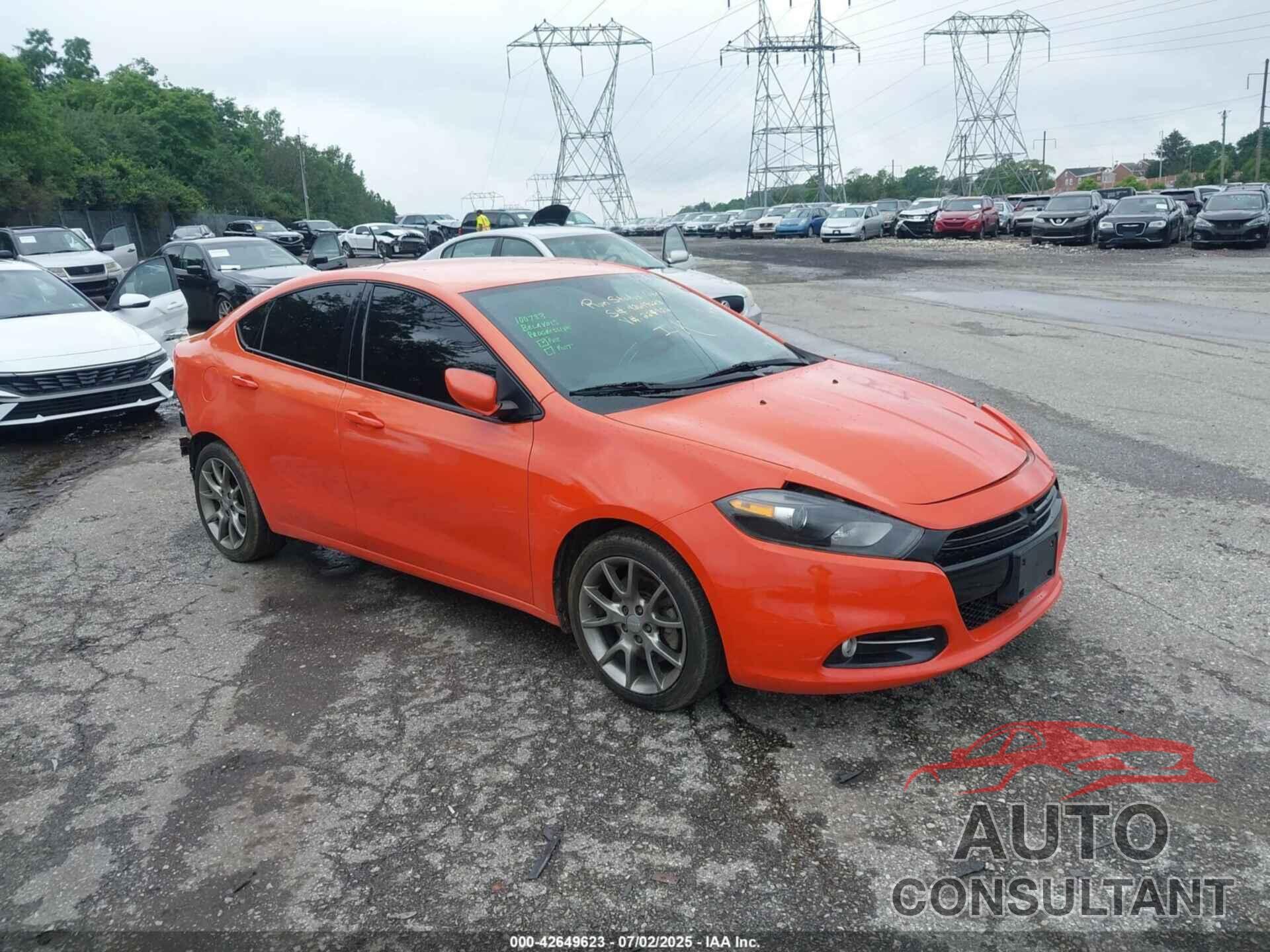 DODGE DART 2015 - 1C3CDFBB9FD224926