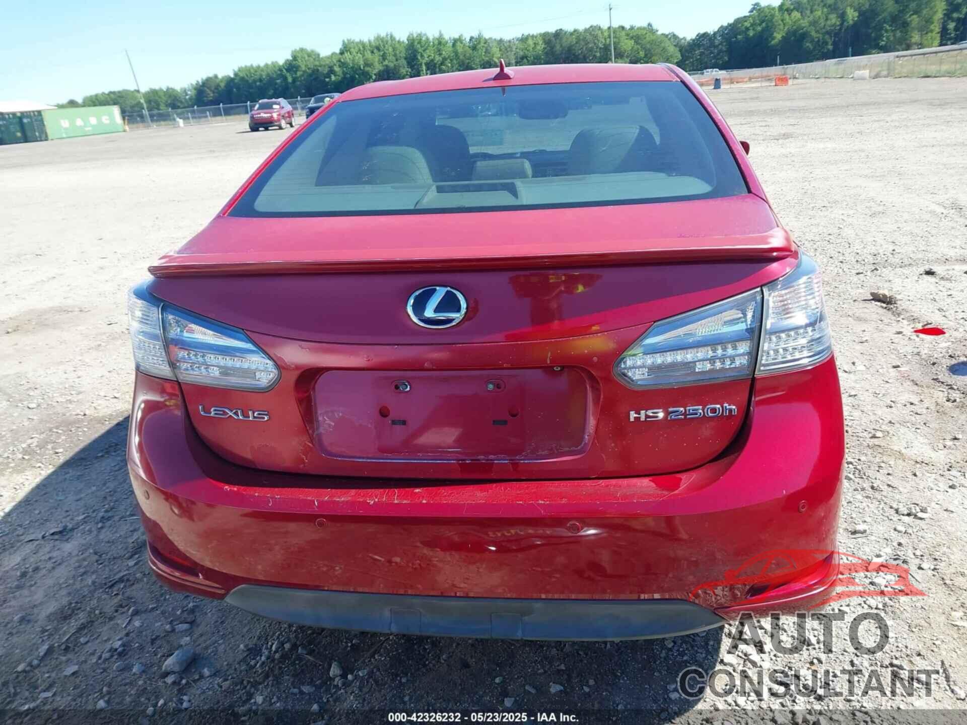 LEXUS HS 250H 2010 - JTHBB1BA2A2007082
