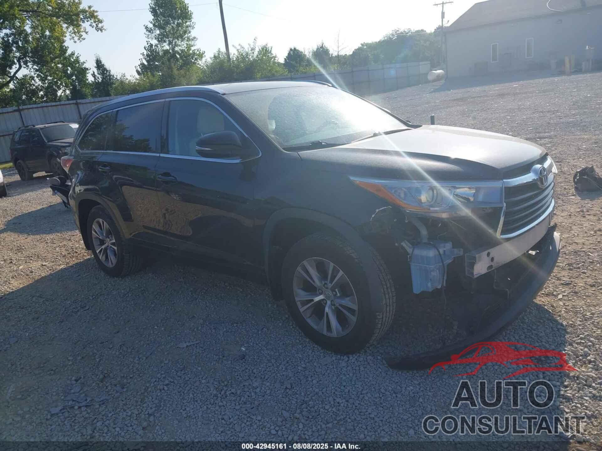 TOYOTA HIGHLANDER 2015 - 5TDJKRFH4FS149601