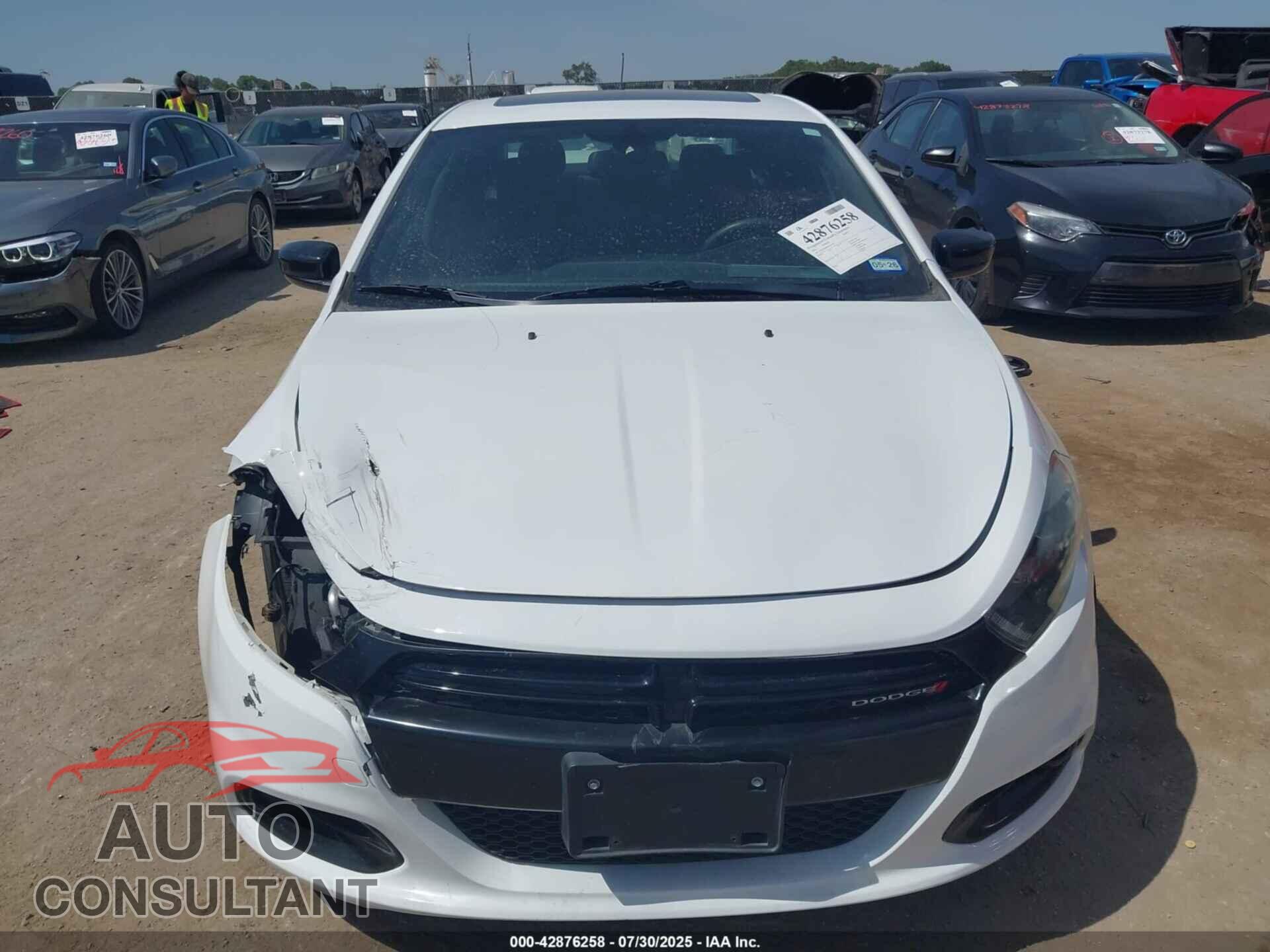 DODGE DART 2015 - 1C3CDFBB0FD165300