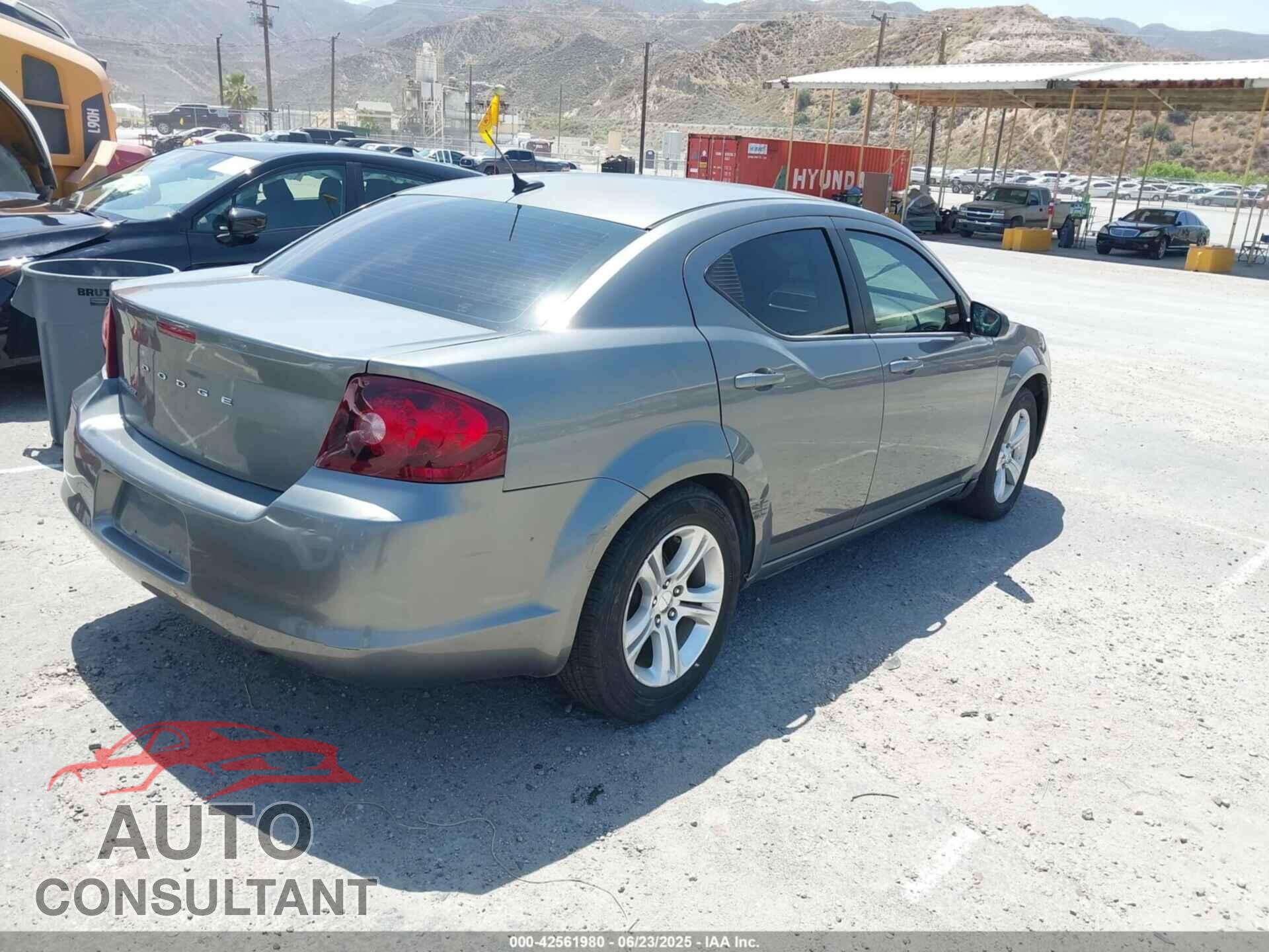 DODGE AVENGER 2012 - 1C3CDZAB1CN147414