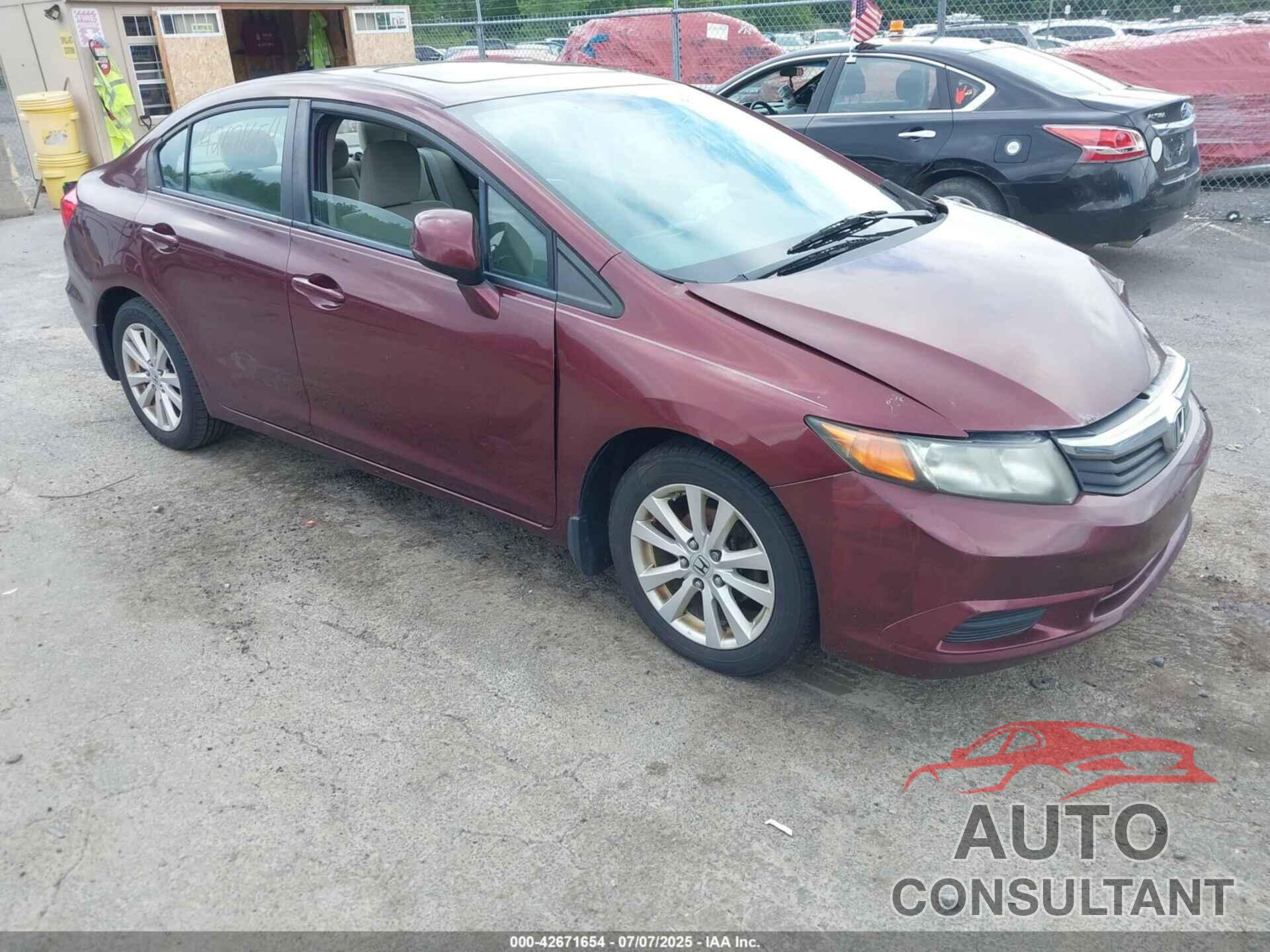 HONDA CIVIC 2012 - 19XFB2F8XCE024024