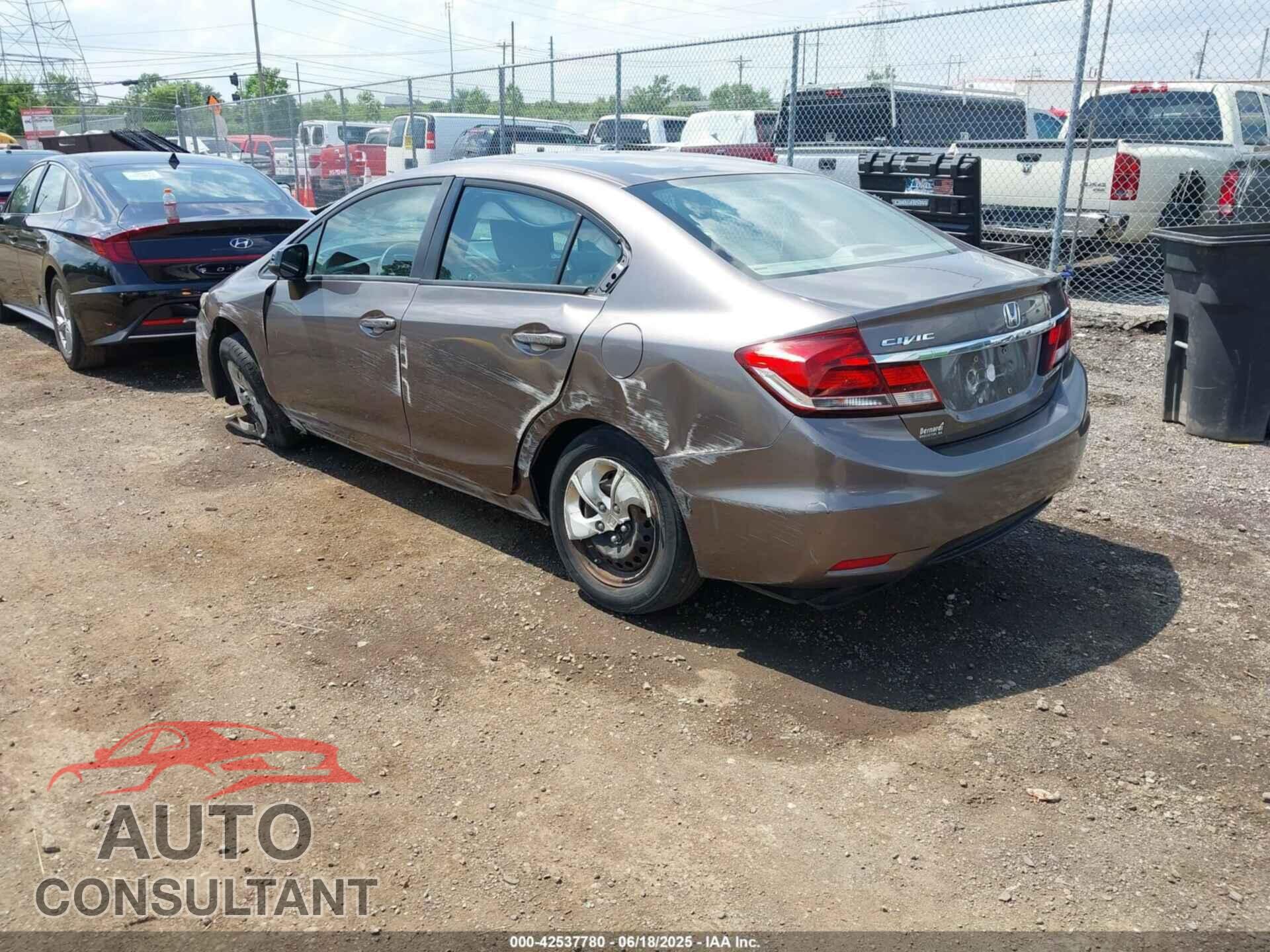 HONDA CIVIC 2013 - 19XFB2F56DE292334