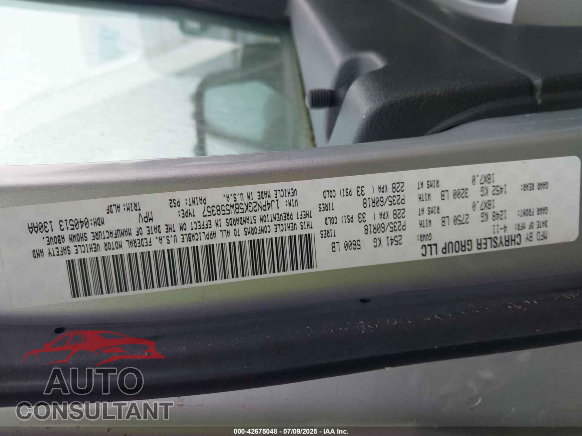 JEEP LIBERTY 2011 - 1J4PN2GK5BW558357