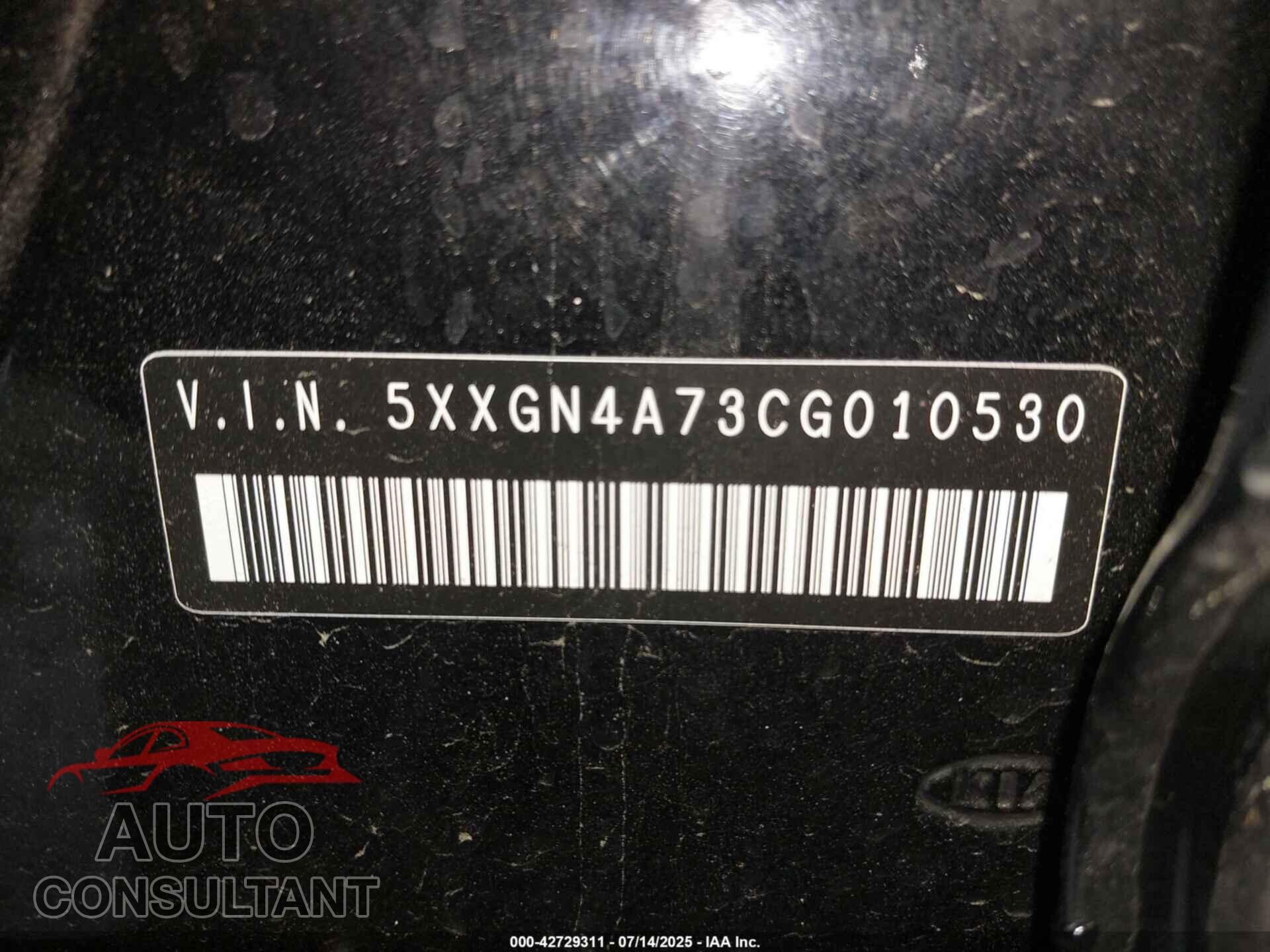 KIA OPTIMA 2012 - 5XXGN4A73CG010530