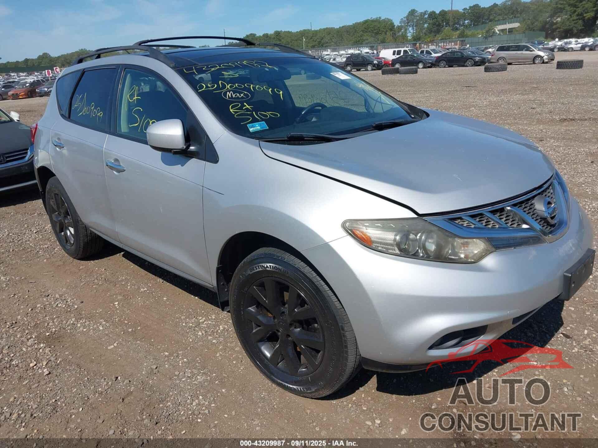 NISSAN MURANO 2012 - JN8AZ1MW8CW205523