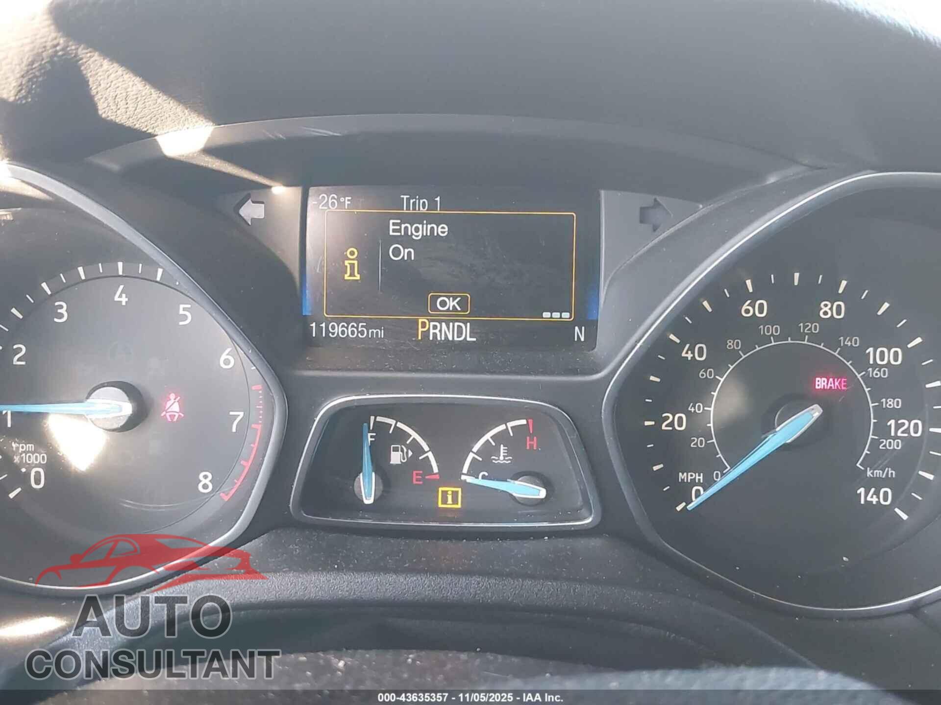 FORD FOCUS 2017 - 1FADP3F23HL309470